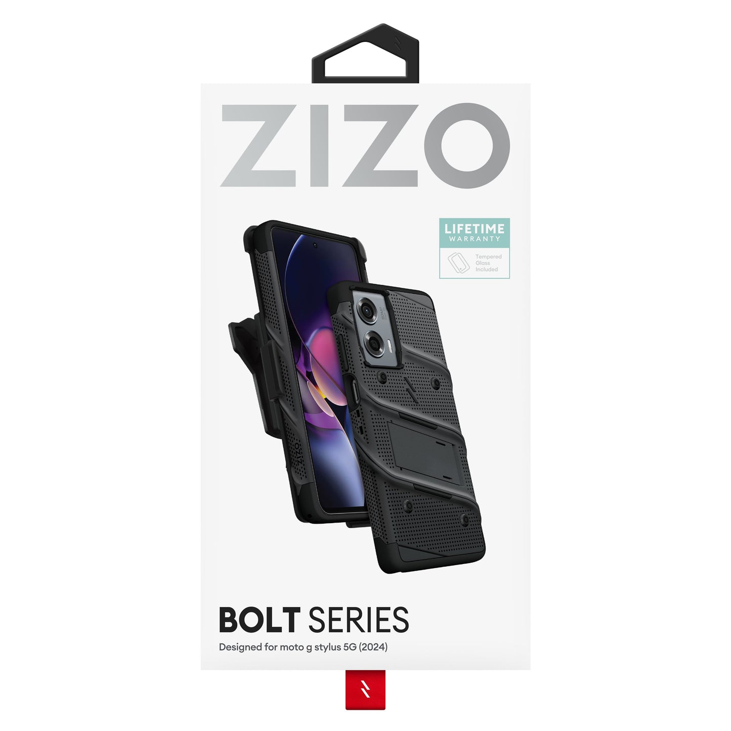 ZIZO BOLT Bundle moto g stylus 5G (2024) Case with Tempered Glass