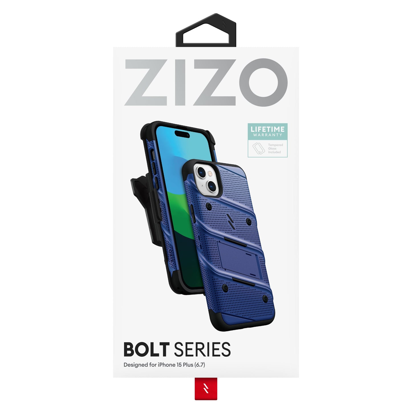 ZIZO BOLT Bundle iPhone 15 Plus Case - Blue - ZIZO Wireless