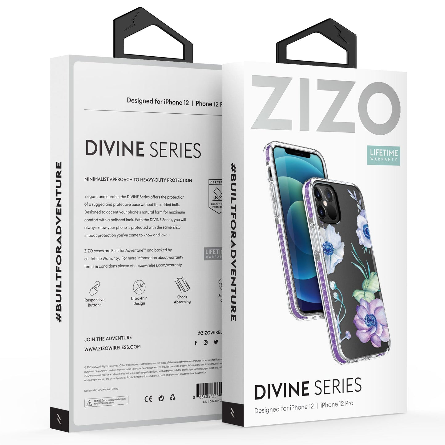 ZIZO DIVINE Series iPhone 12 / iPhone 12 Pro Case - Lilac - ZIZO Wireless