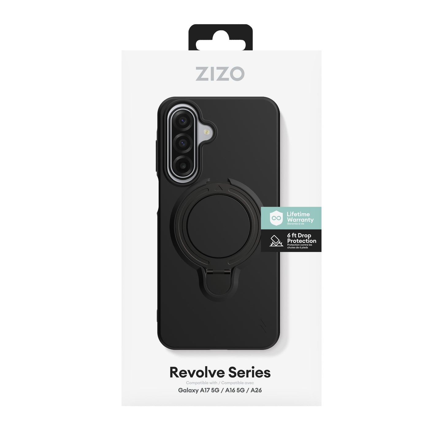 ZIZO REVOLVE Series Galaxy A17 / A16 / A26 Case - Magnetic Black