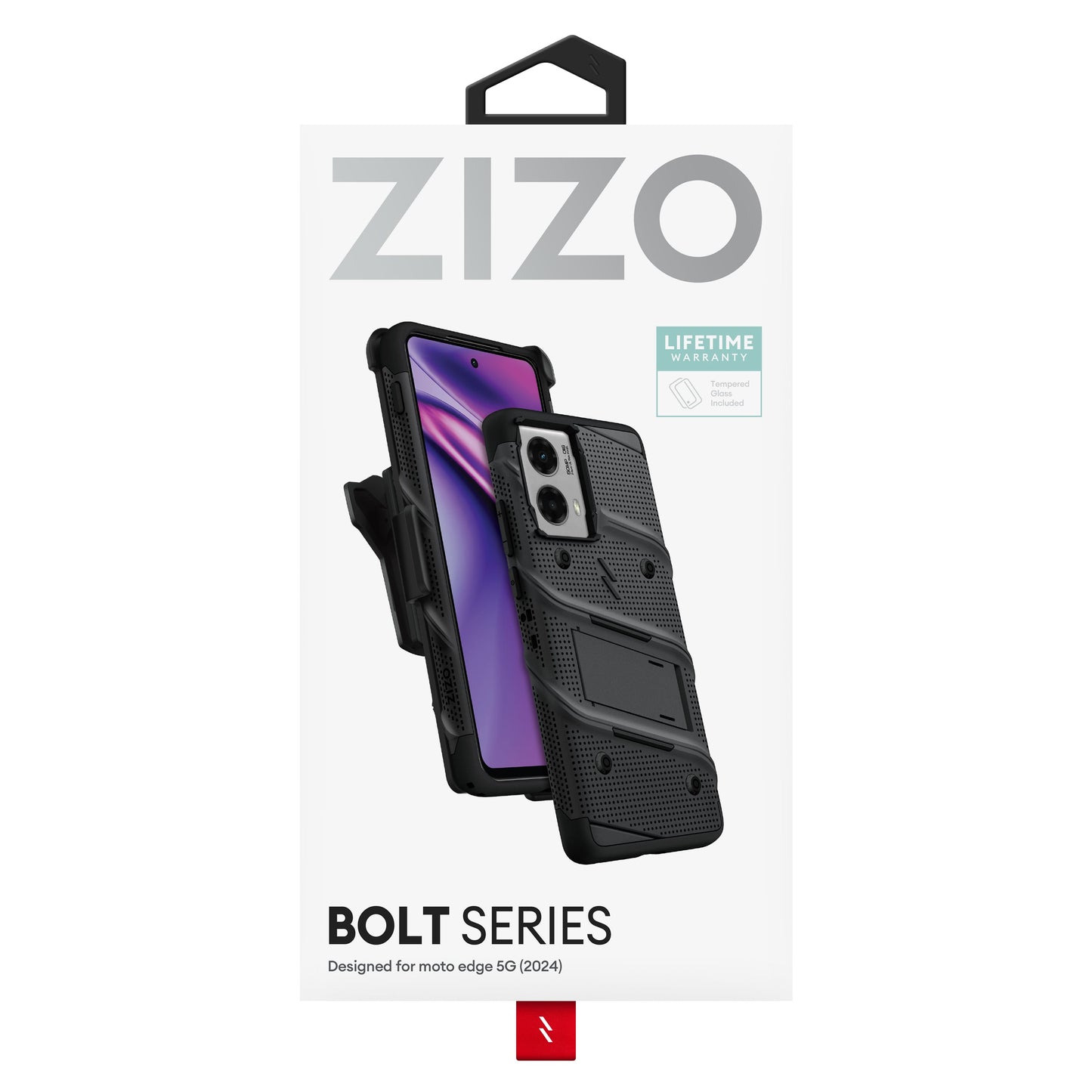 ZIZO BOLT Bundle moto edge 5G (2024) Case with Tempered Glass