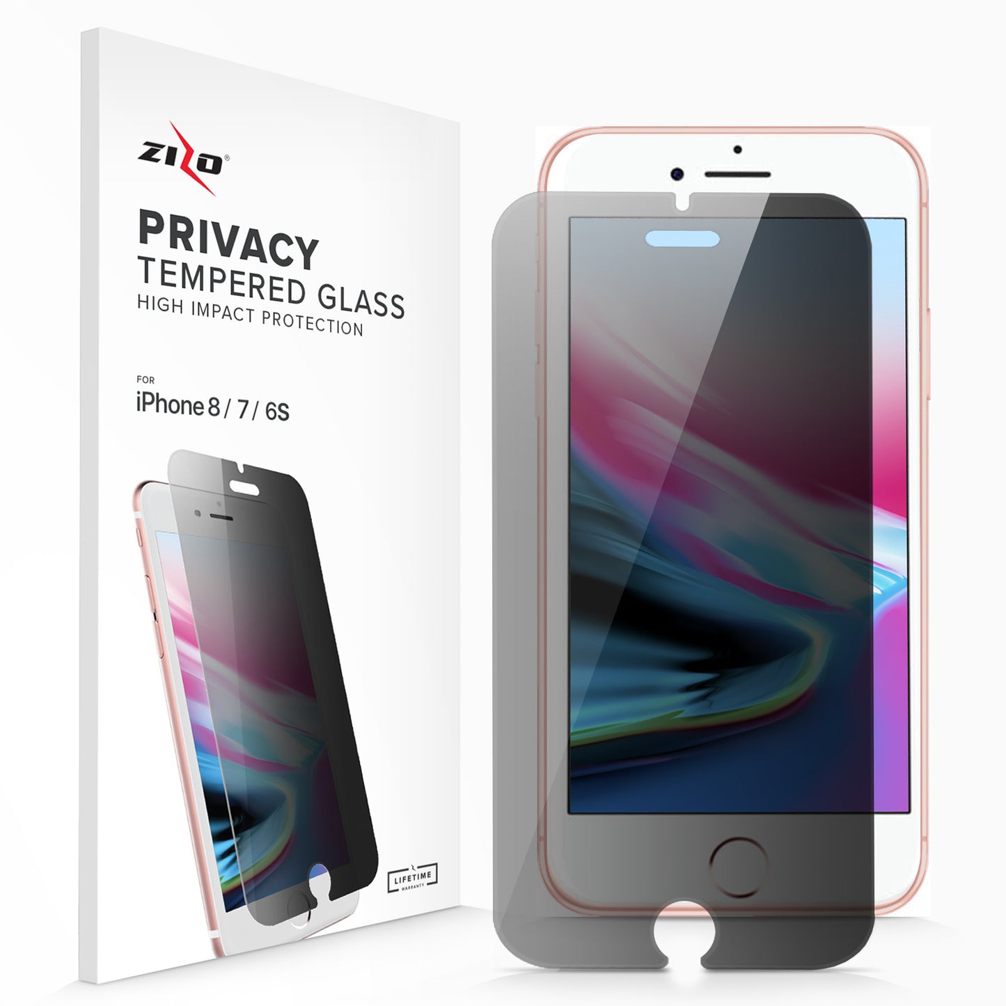 ZIZO PRIVACY TEMPERED GLASS for iPhone SE (3rd and 2nd gen)/8/7