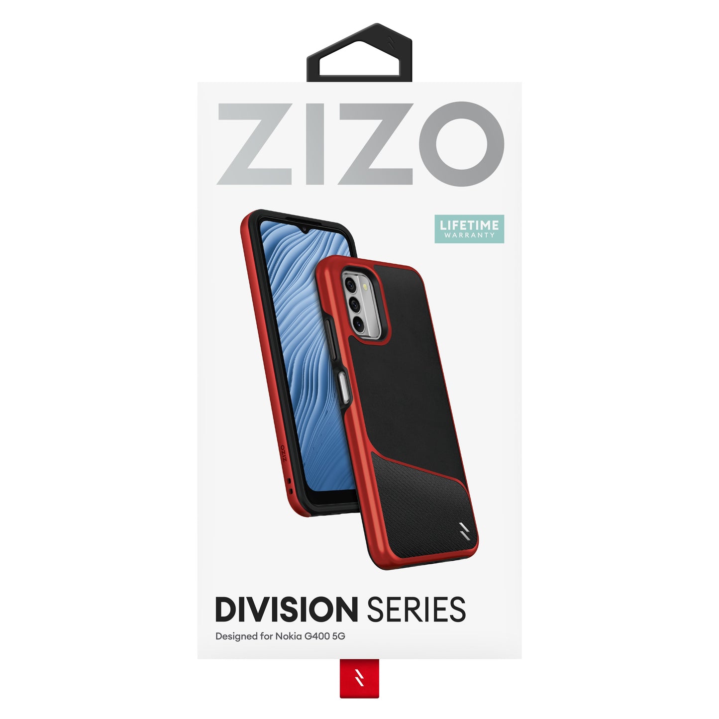 ZIZO DIVISION Series Nokia G400 5G Case - Black & Red