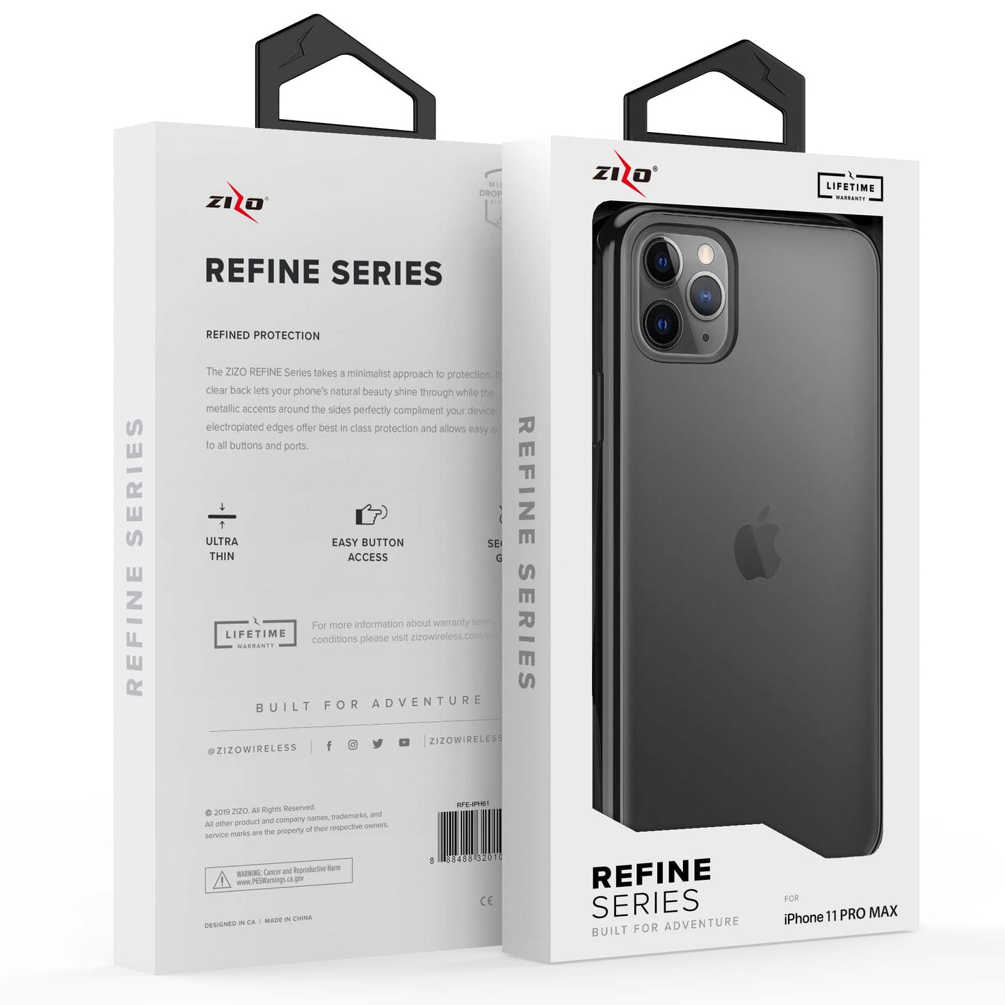 ZIZO REFINE Series iPhone 11 Pro Max Case - Black / Clear