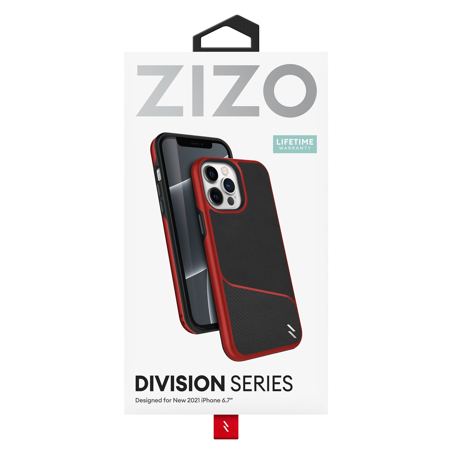 ZIZO DIVISION Series iPhone 13 Pro Max Case - Black & Red - ZIZO Wireless