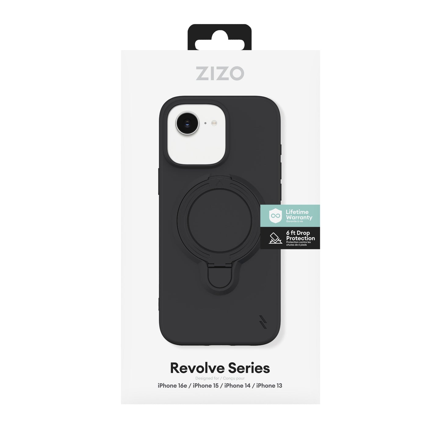 ZIZO REVOLVE Series iPhone 16e Case - Magnetic Black