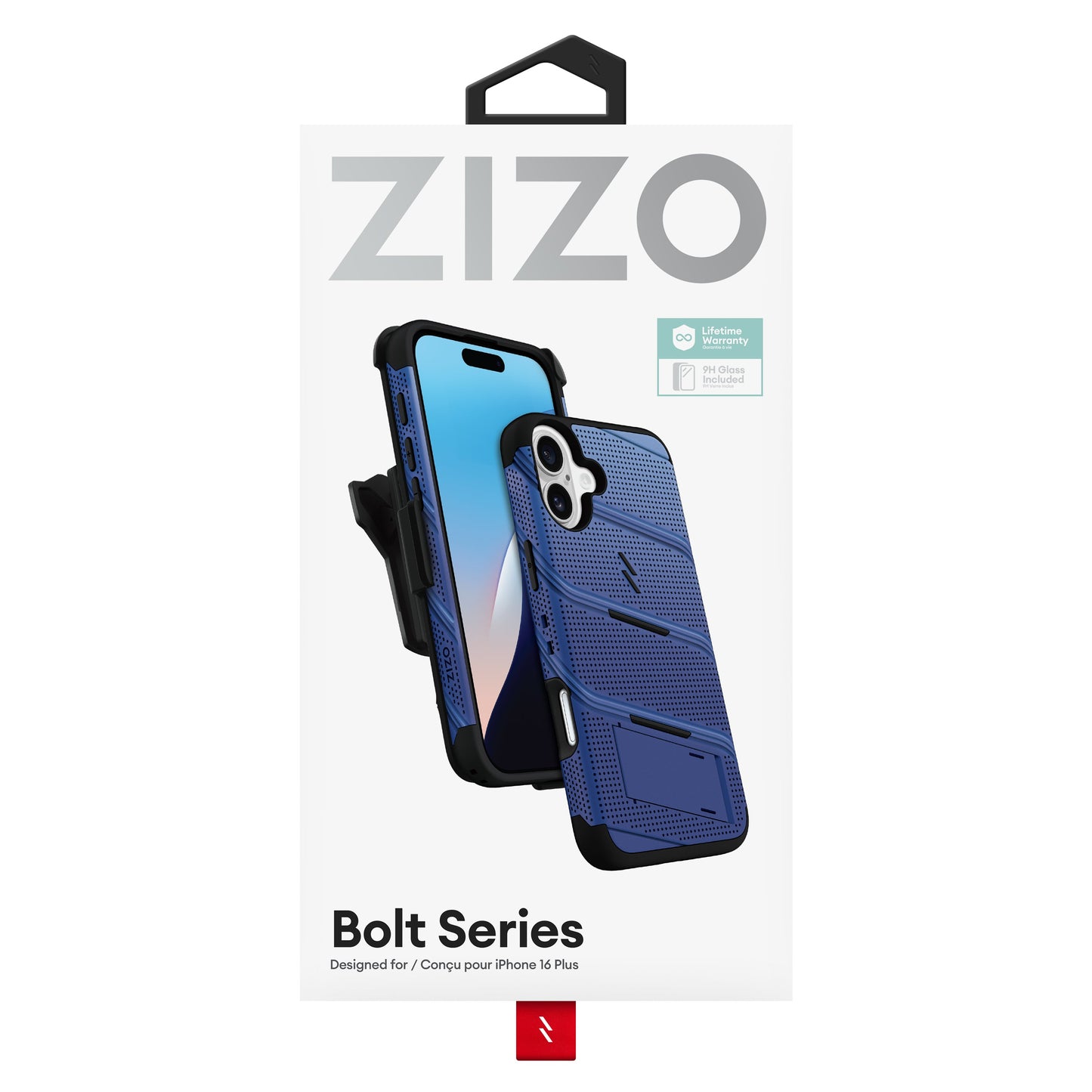 ZIZO BOLT Bundle iPhone 16 Plus Case - Blue