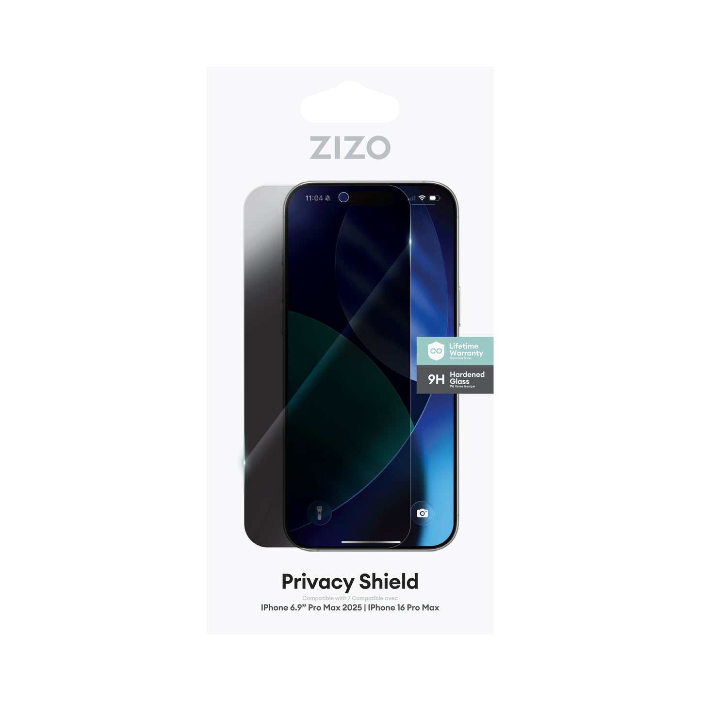 ZIZO PRIVACY Tempered Glass Screen Protector for iPhone 17 Pro Max - Privacy