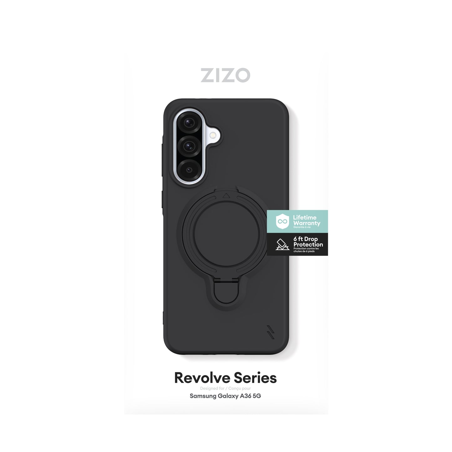 ZIZO REVOLVE Series Galaxy A36 5G Case - Magnetic Black - ZIZO Wireless