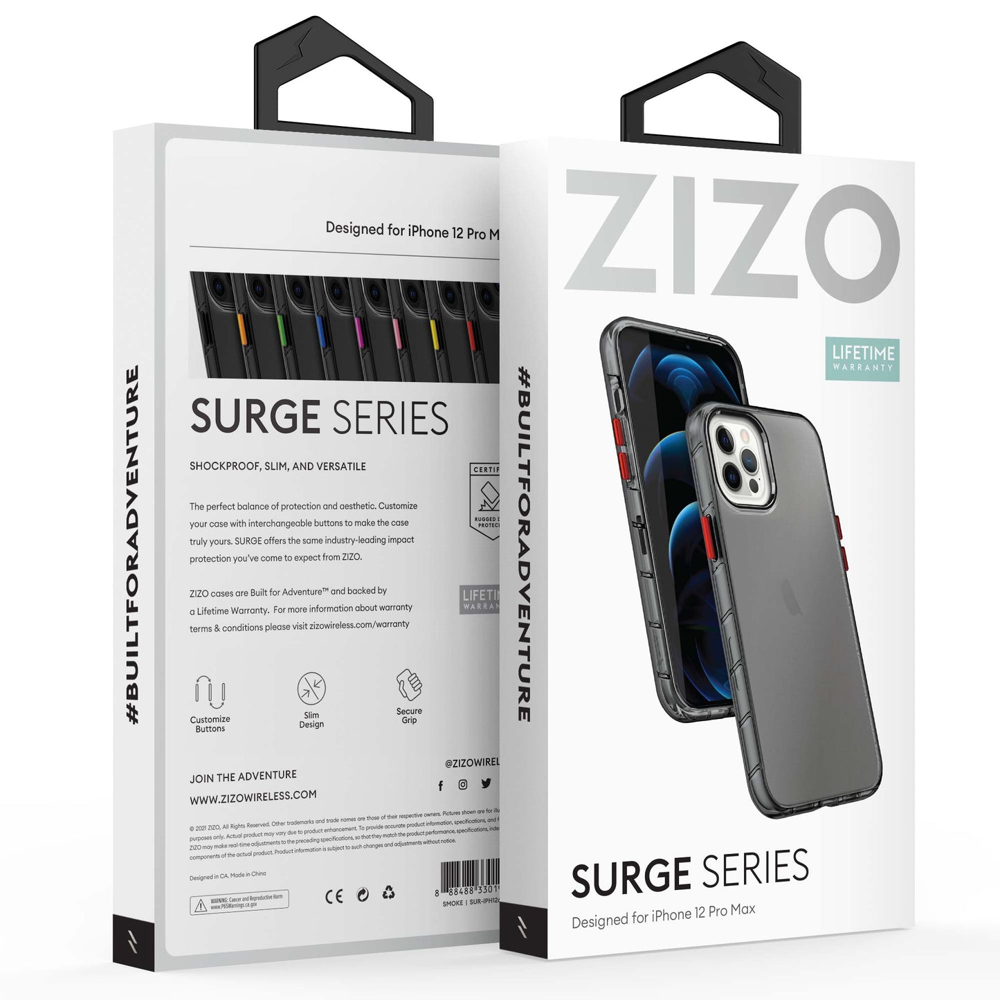 ZIZO SURGE Series iPhone 12 Pro Max Case - Smoke
