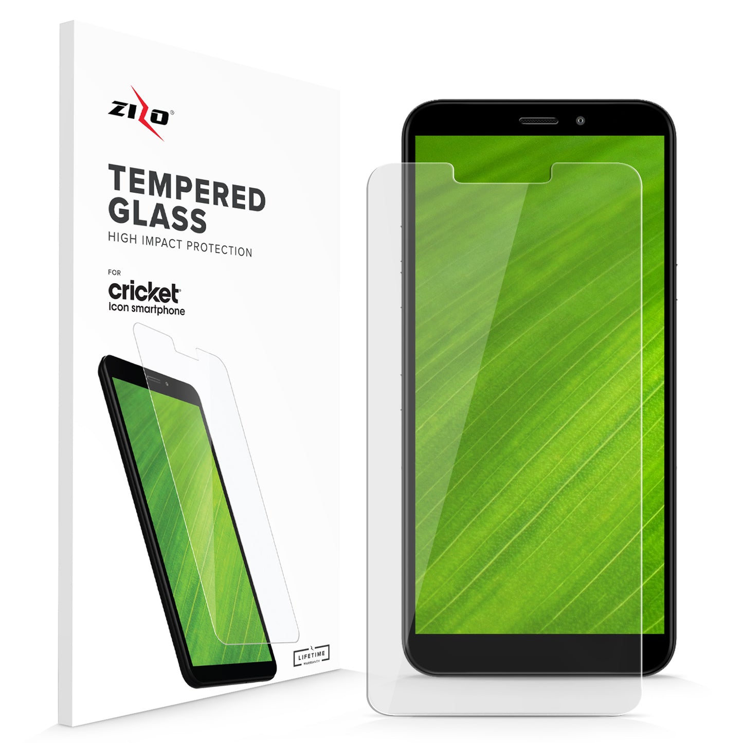 ZIZO TEMPERED GLASS Screen Protector for Cricket Icon Smartphone - ZIZO Wireless