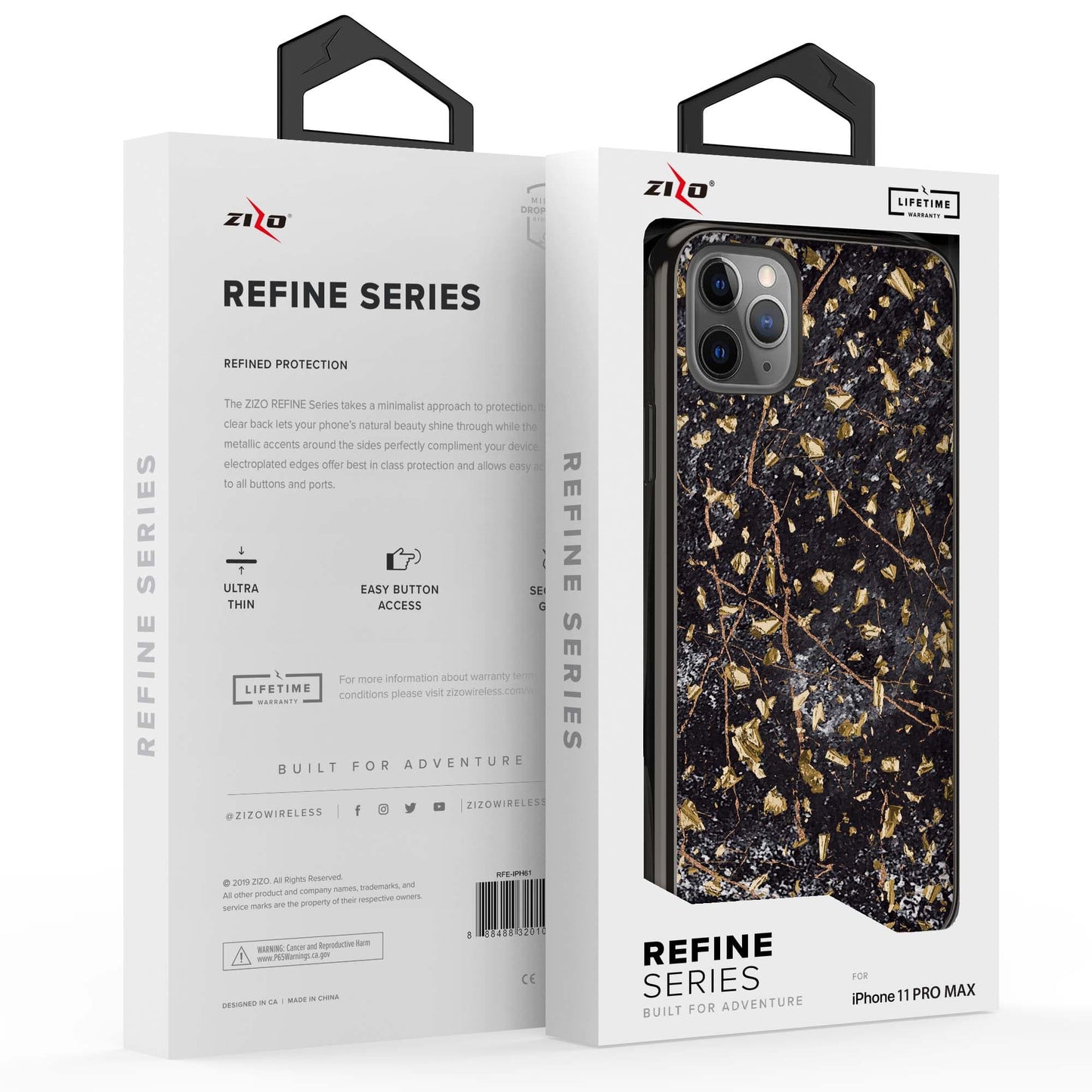 ZIZO REFINE Series Marble iPhone 11 Pro Max Case - Black Marble
