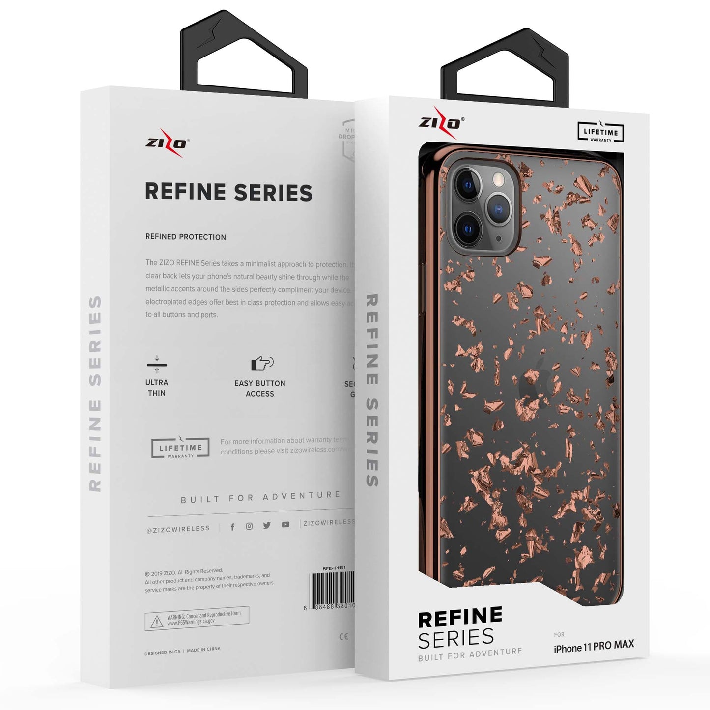 ZIZO REFINE Series iPhone 11 Pro Max Case - Rose Gold Flakes