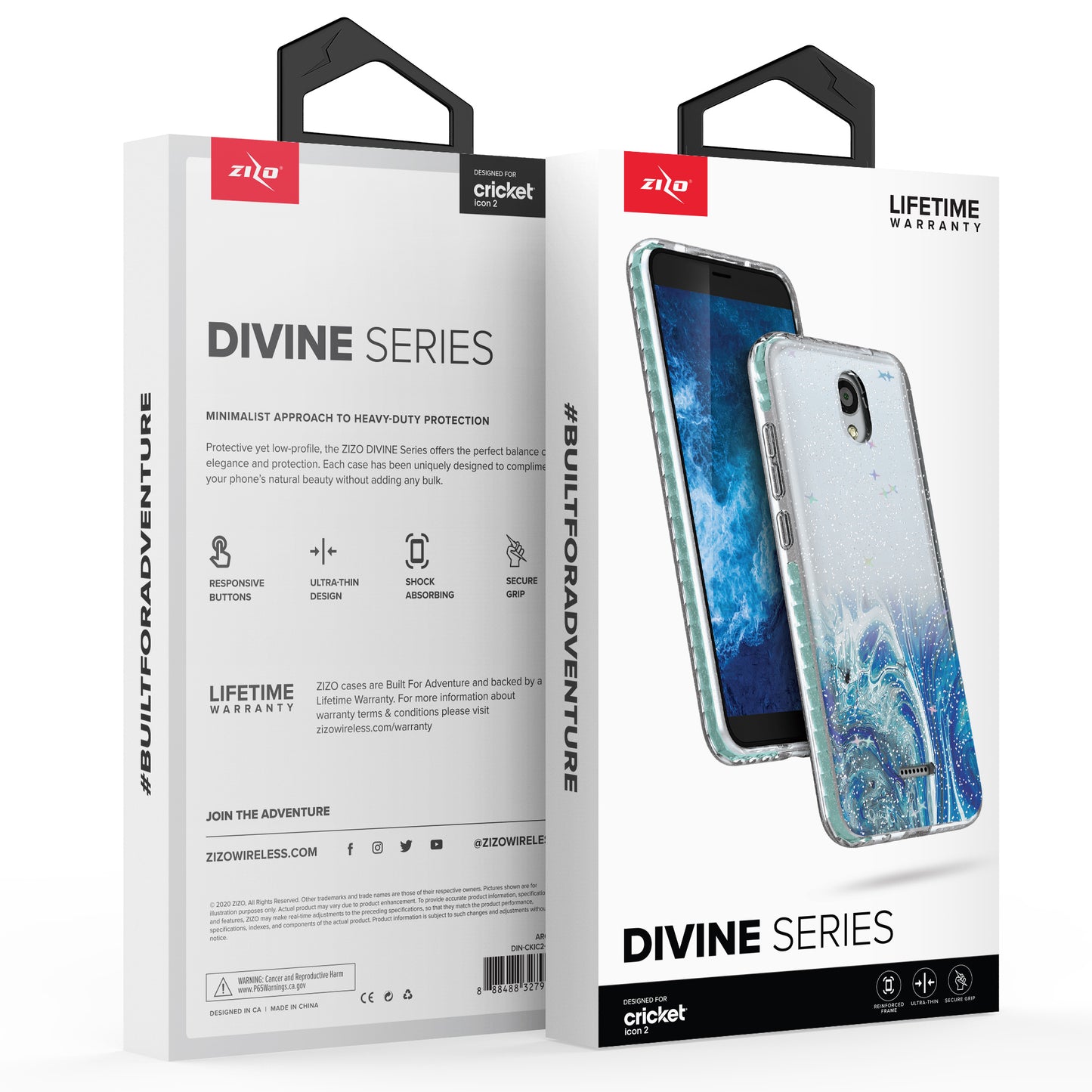 ZIZO DIVINE Series Cricket Icon 2 Case - Arctic - ZIZO Wireless