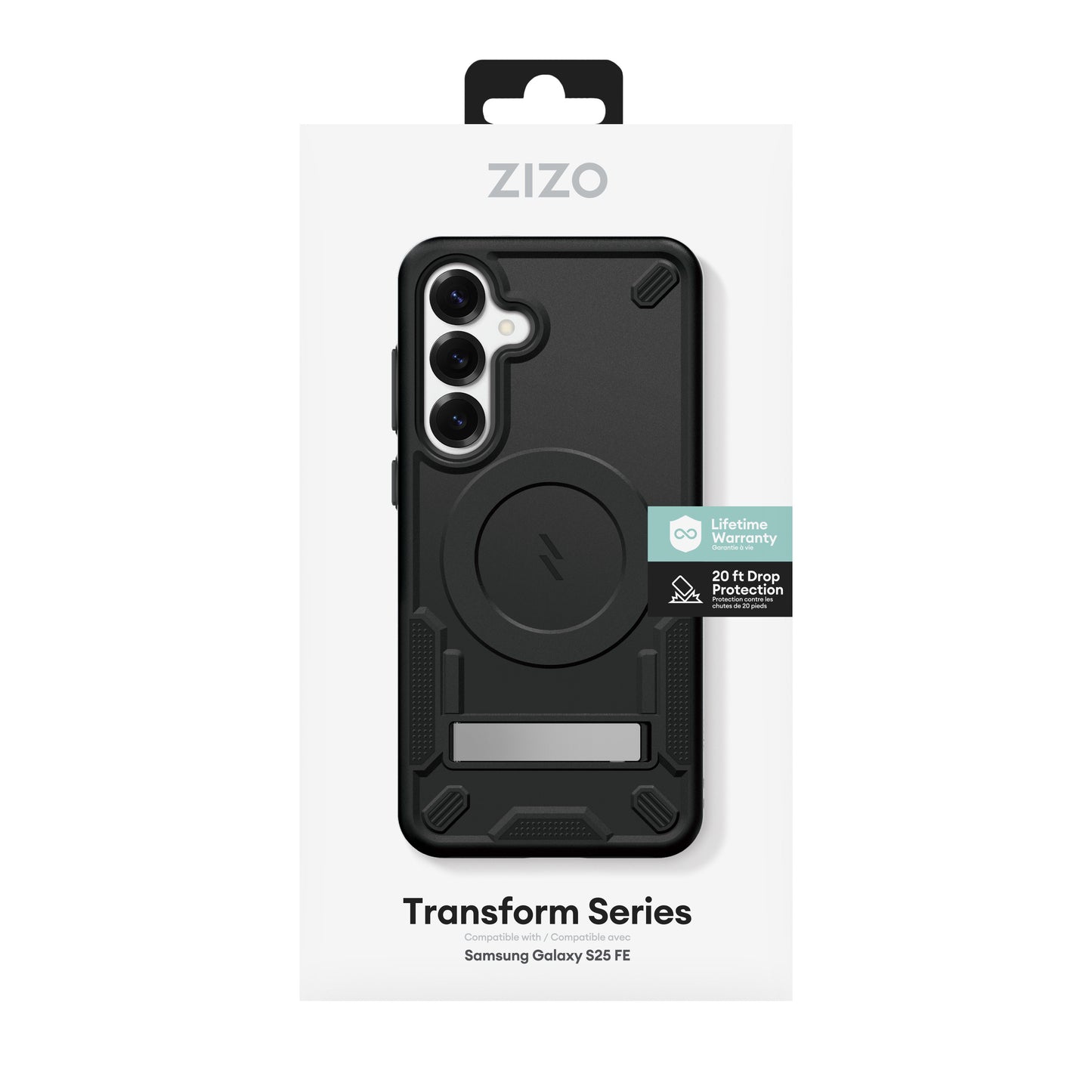 ZIZO TRANSFORM Series Galaxy S25 FE Case - Black - ZIZO Wireless
