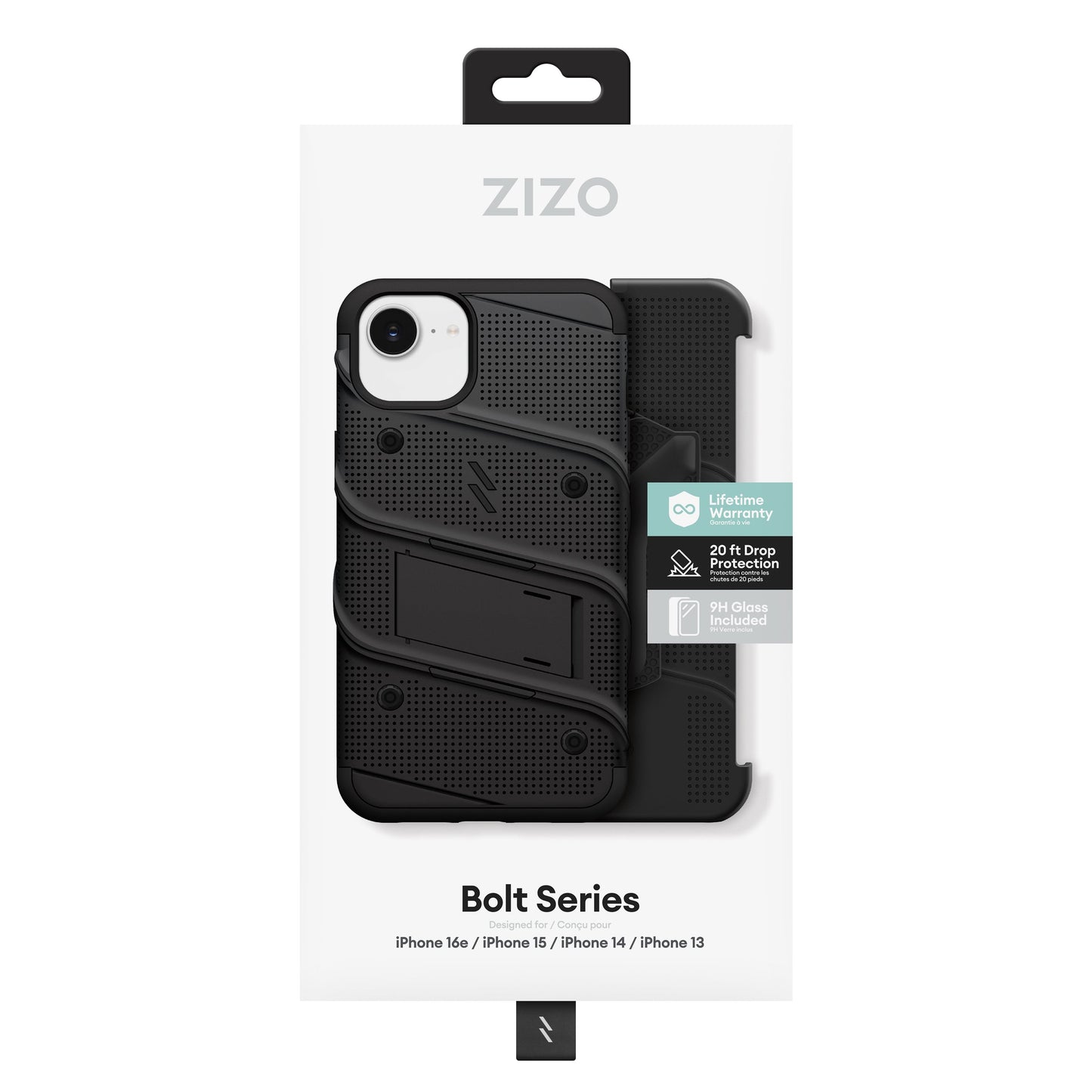 ZIZO BOLT Bundle iPhone 16e Case - Black