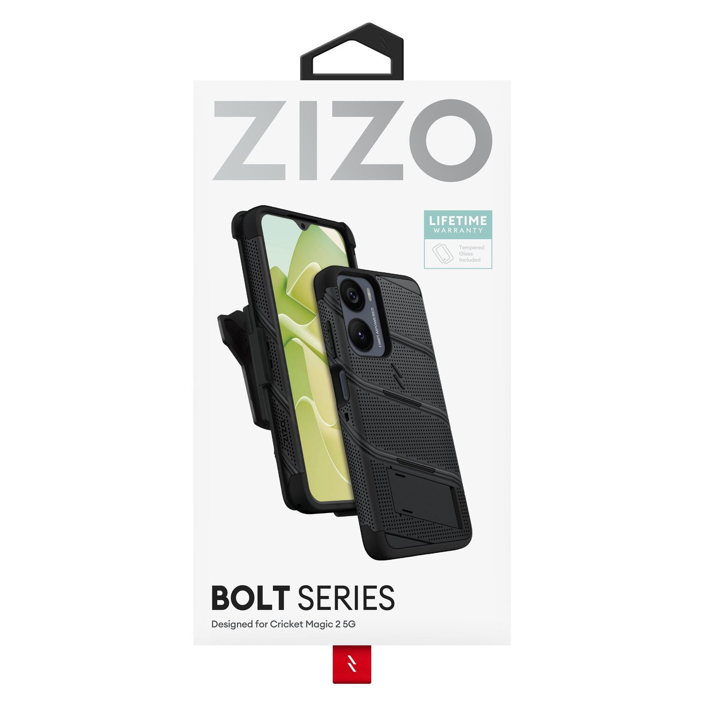 ZIZO BOLT Bundle Cricket Magic 2 5G Case with Tempered Glass