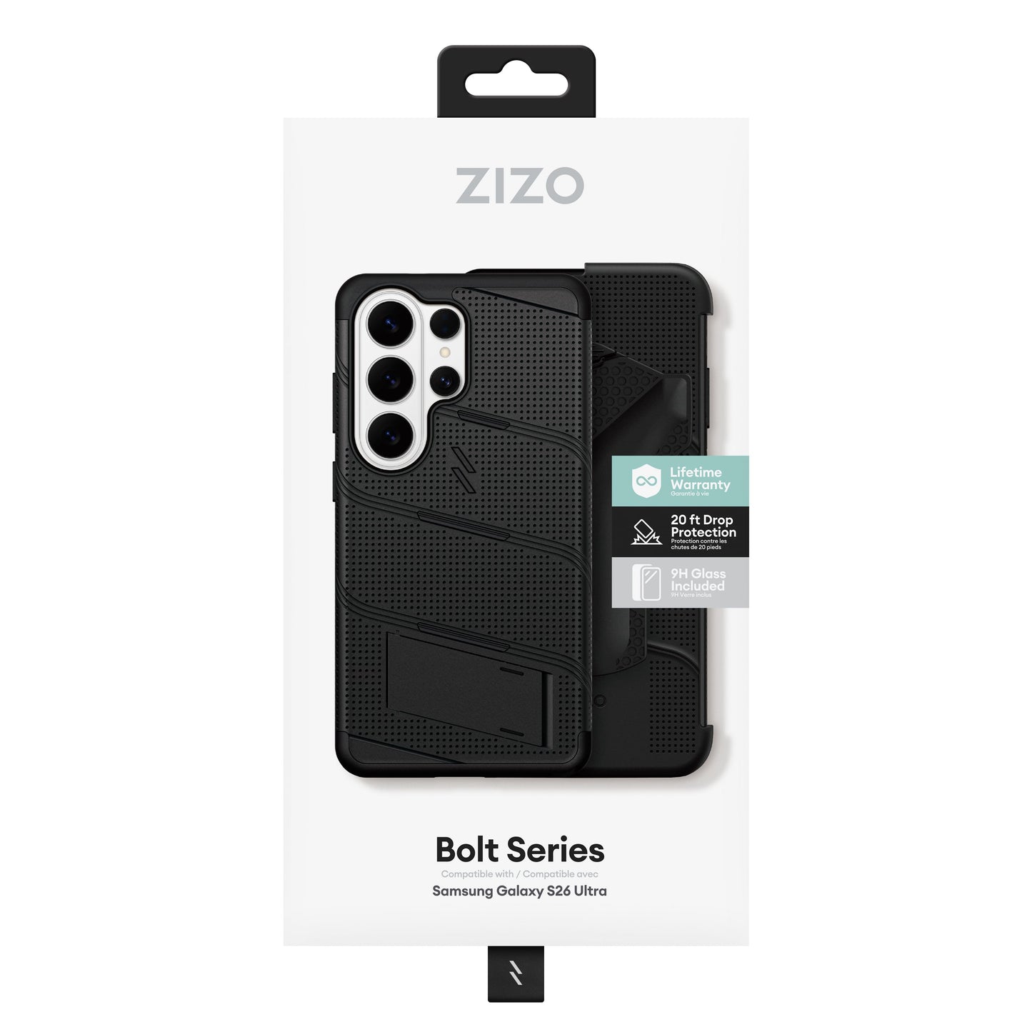 ZIZO BOLT Series Galaxy S26 Ultra MagSafe Case - Black - ZIZO Wireless