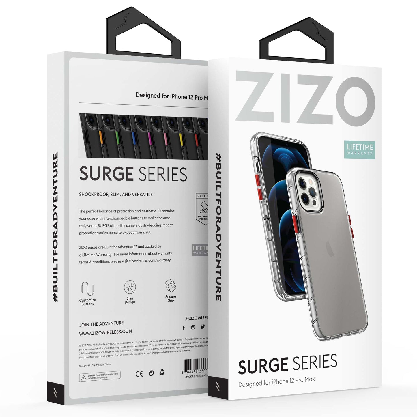 ZIZO SURGE Series iPhone 12 Pro Max Case - Clear