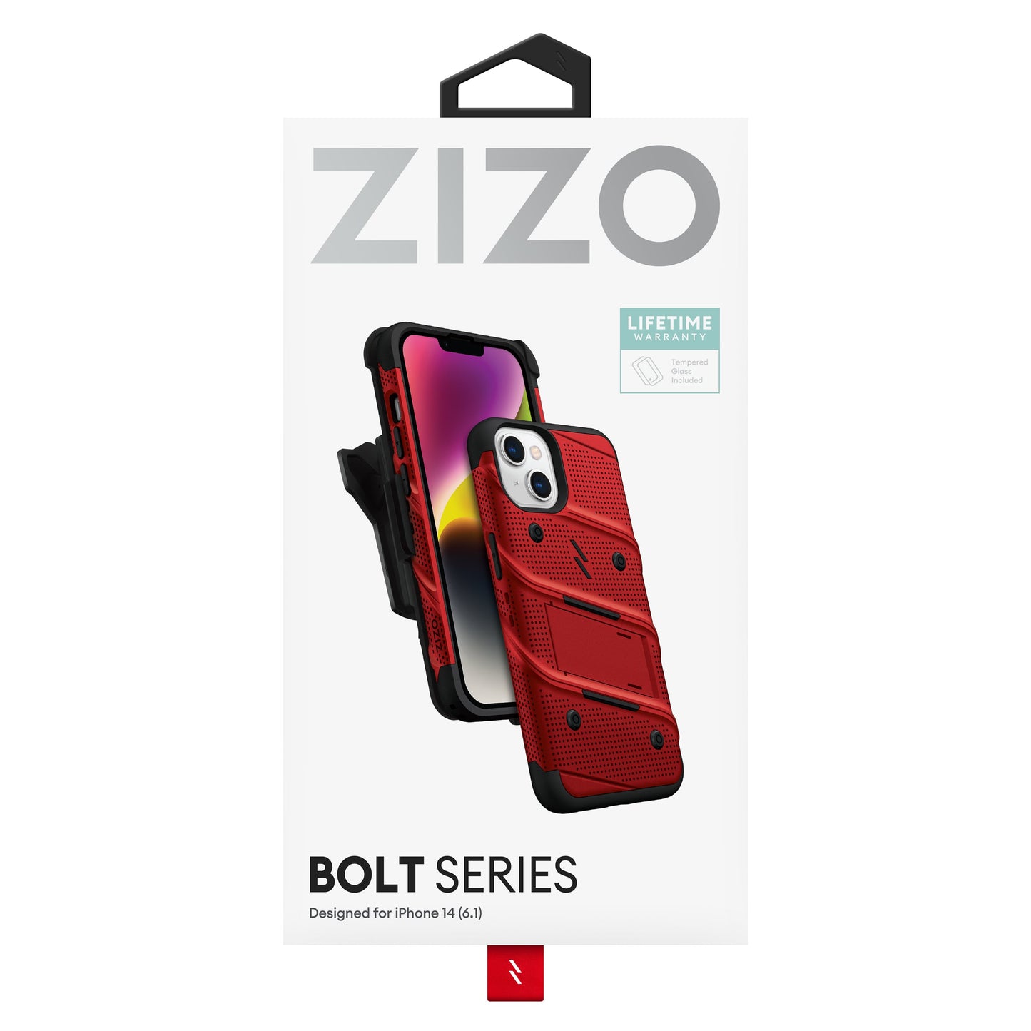 ZIZO BOLT Bundle iPhone 14 (6.1) Case - Red