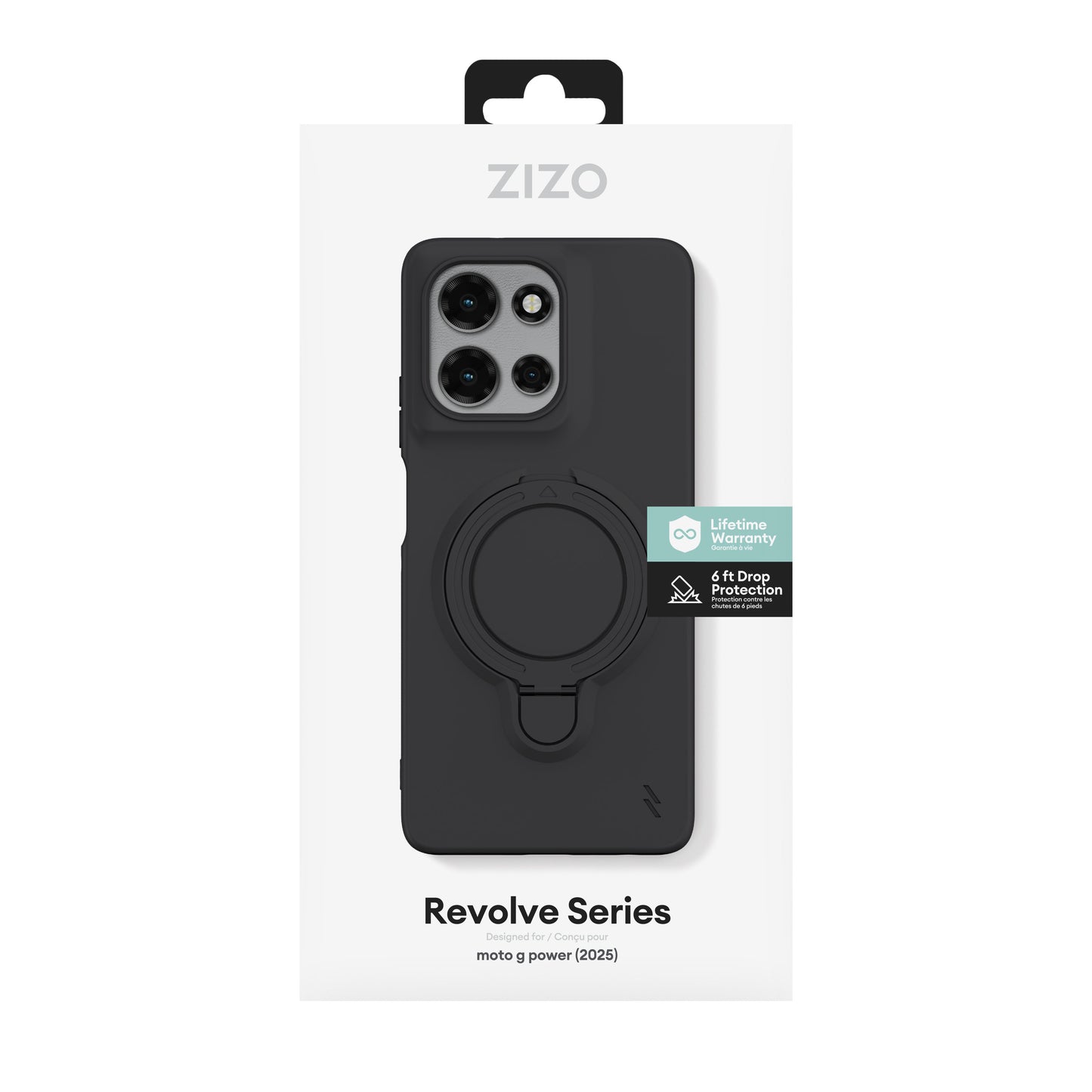 ZIZO REVOLVE Series moto g power (2025) Case - Magnetic Black