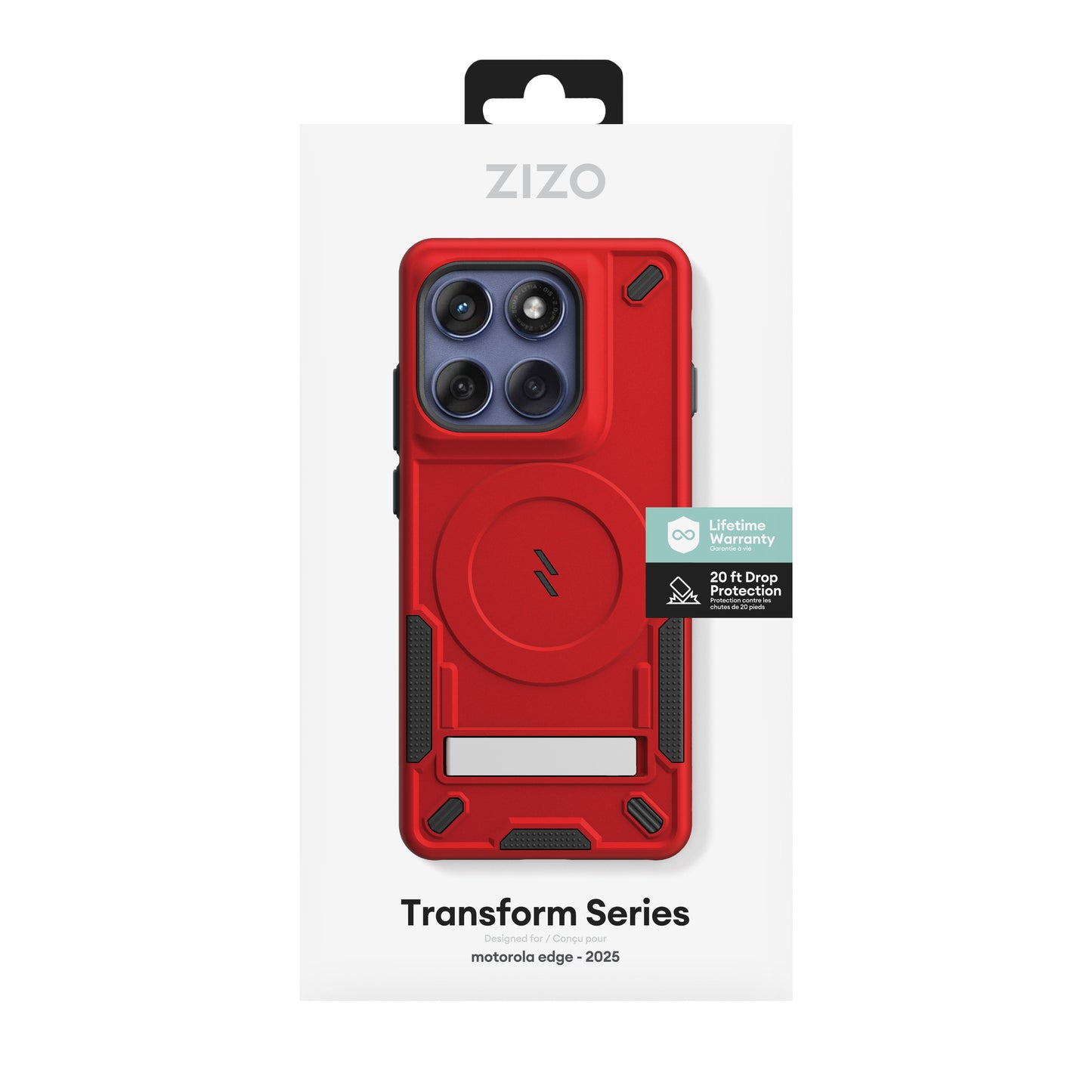ZIZO TRANSFORM Series moto edge (2025) Case - Red