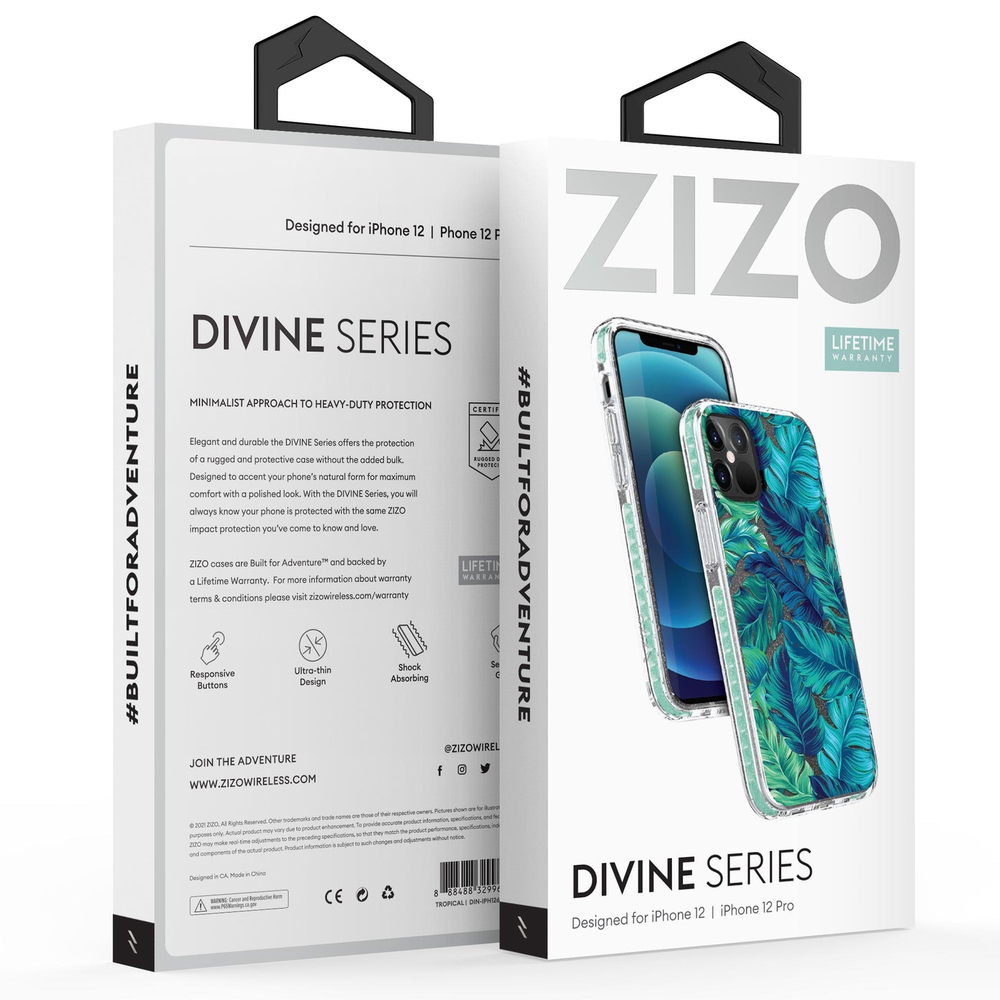 ZIZO DIVINE Series iPhone 12 / iPhone 12 Pro Case - Tropical - ZIZO Wireless
