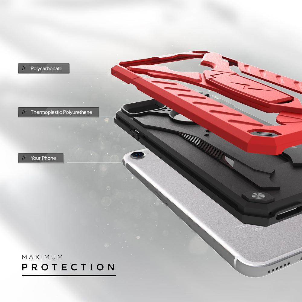 ZIZO STATIC Series iPhone SE (3rd and 2nd gen)/8/7 - Red/Black
