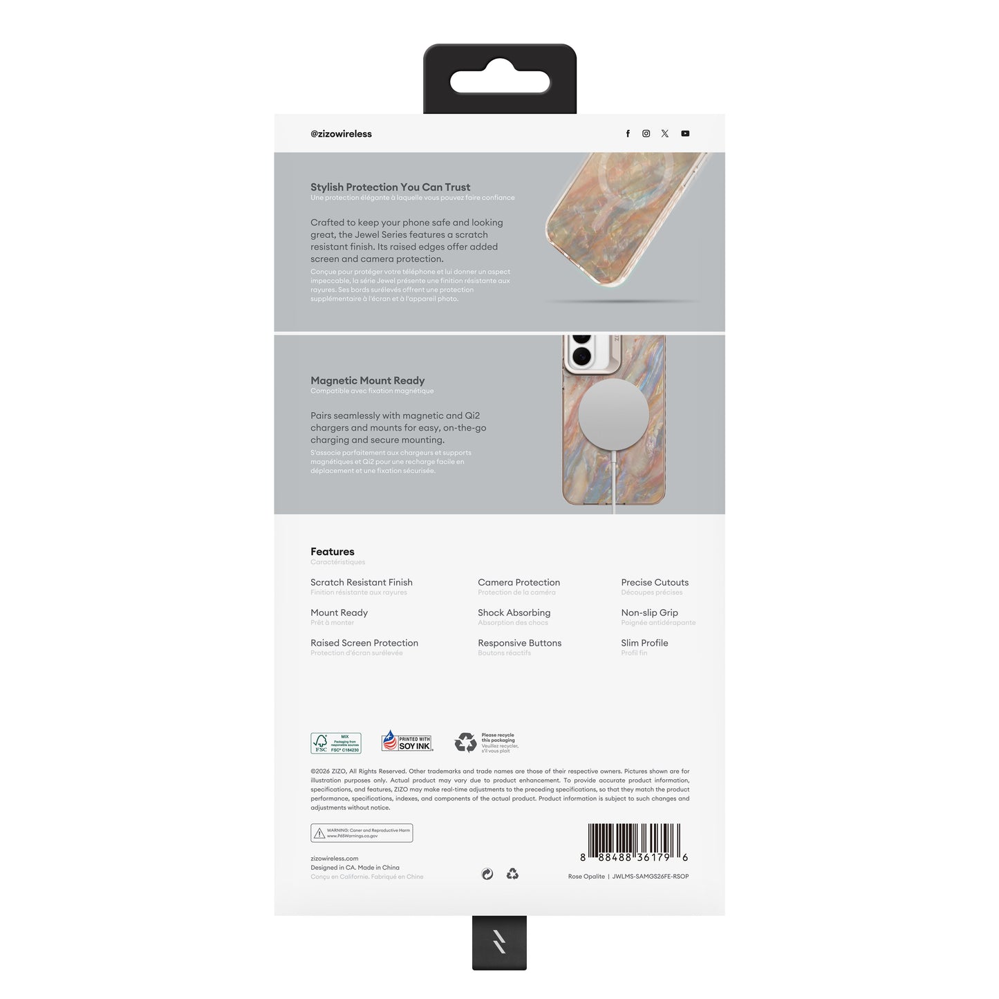 ZIZO Jewel Series Galaxy S26 FE Fashion MagSafe Case