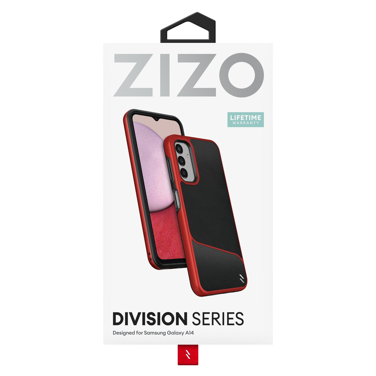 ZIZO DIVISION Series Galaxy A14 5G Case - Black & Red