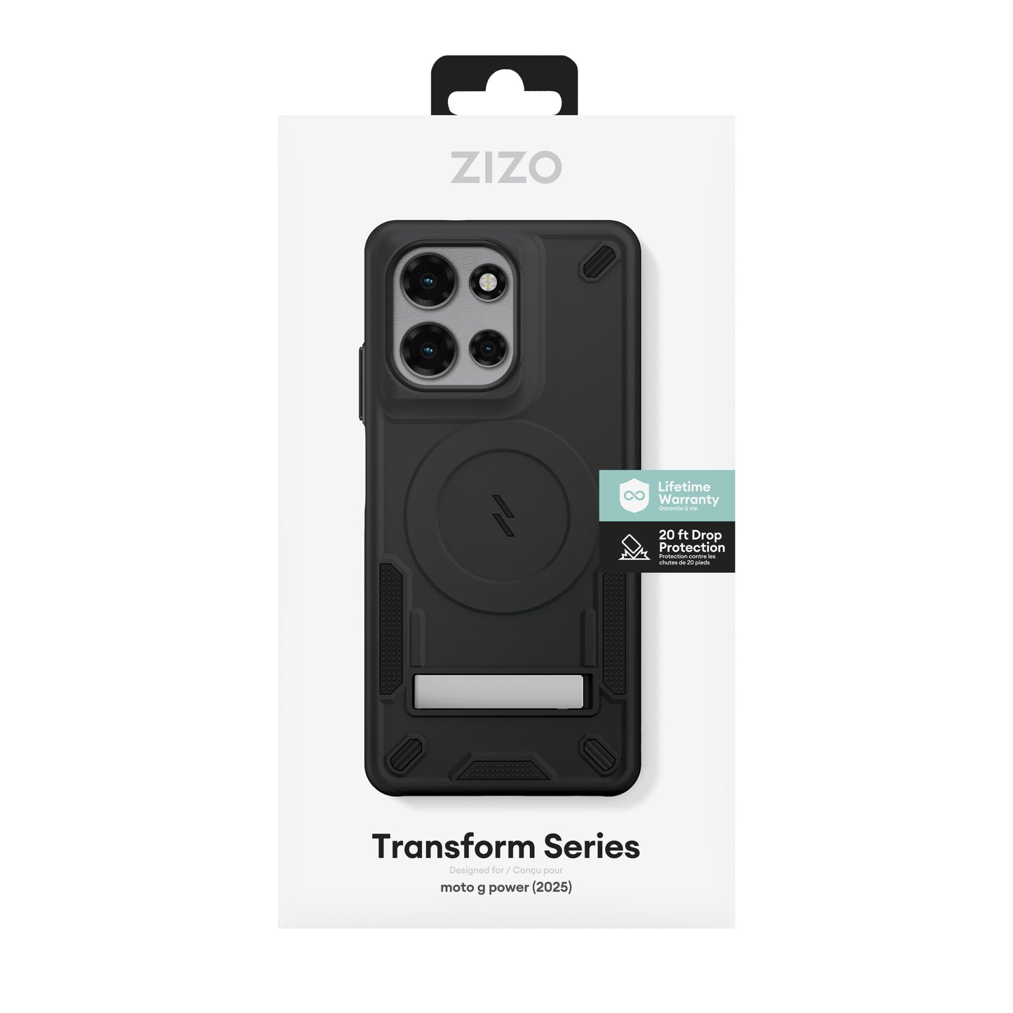 ZIZO TRANSFORM Series moto g power (2025) Case - Black