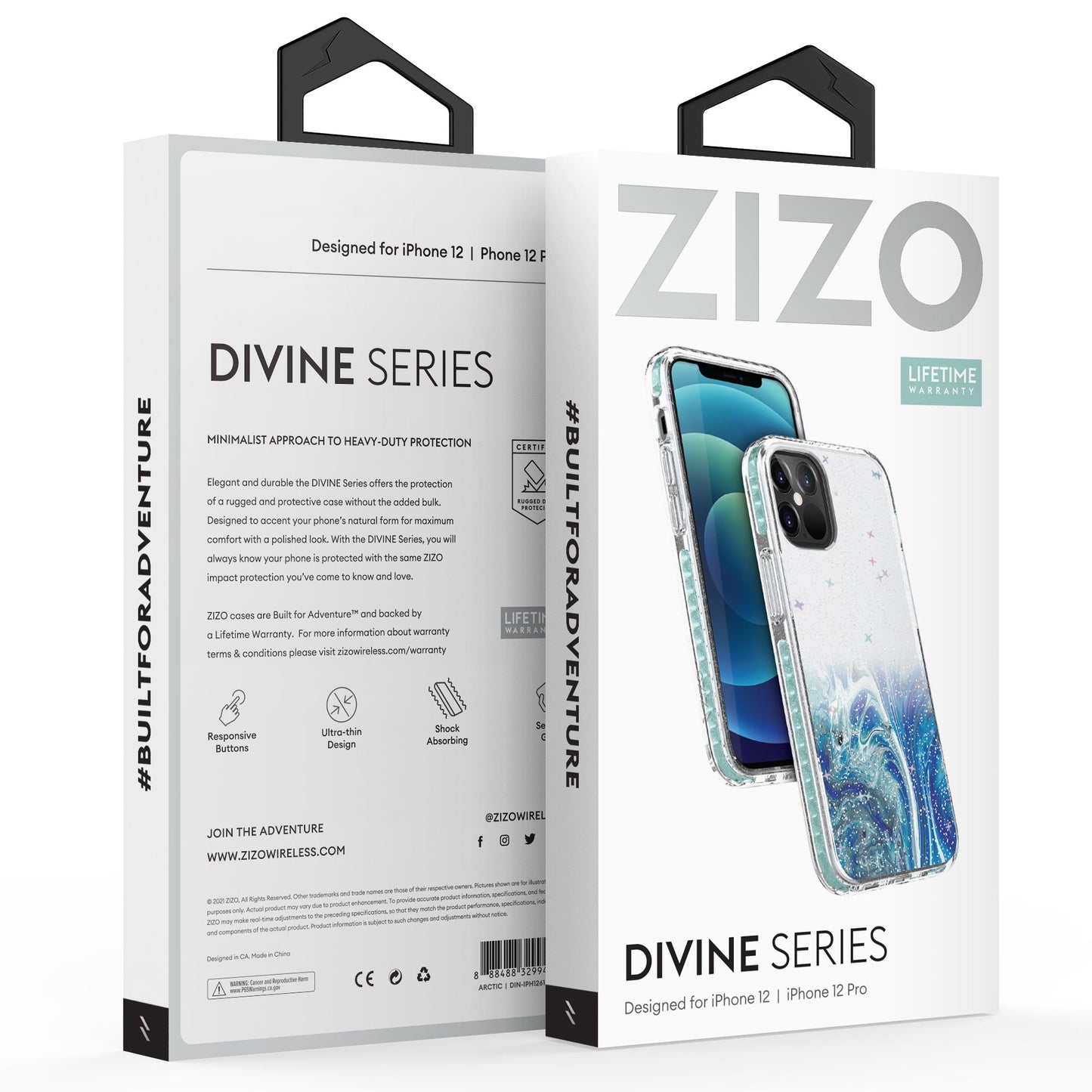 ZIZO DIVINE Series iPhone 12 / iPhone 12 Pro Case - Arctic - ZIZO Wireless