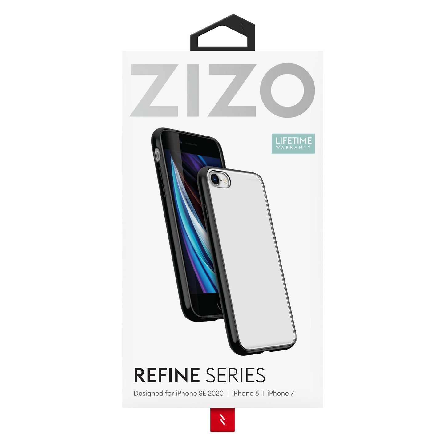 ZIZO REFINE Series Case for iPhone SE (3rd and 2nd gen)/8/7 - Black & Clear - ZIZO Wireless