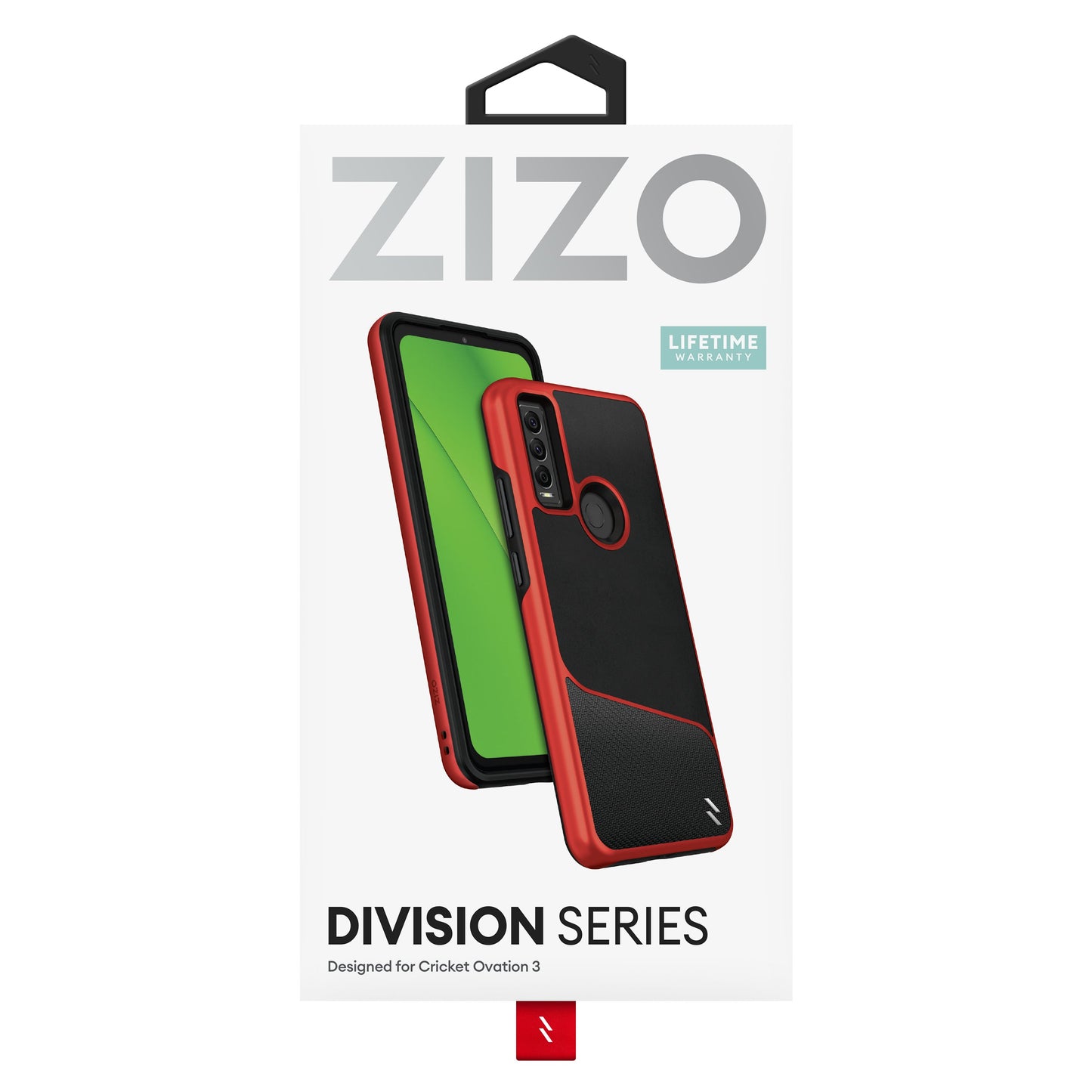 ZIZO DIVISION Series Cricket Ovation 3 Case - Black & Red - ZIZO Wireless