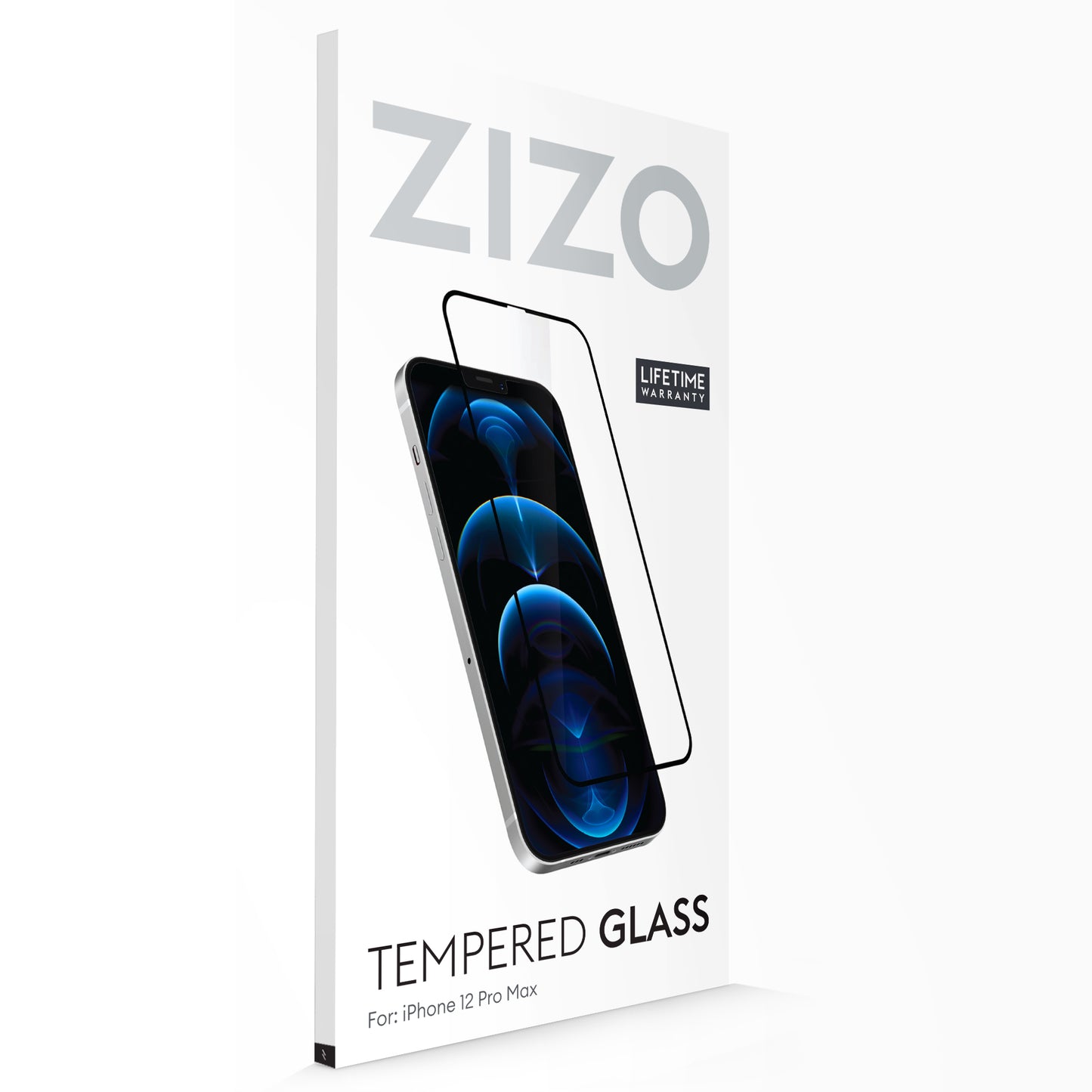 ZIZO TEMPERED GLASS Screen Protector for iPhone 12 Pro Max - Black
