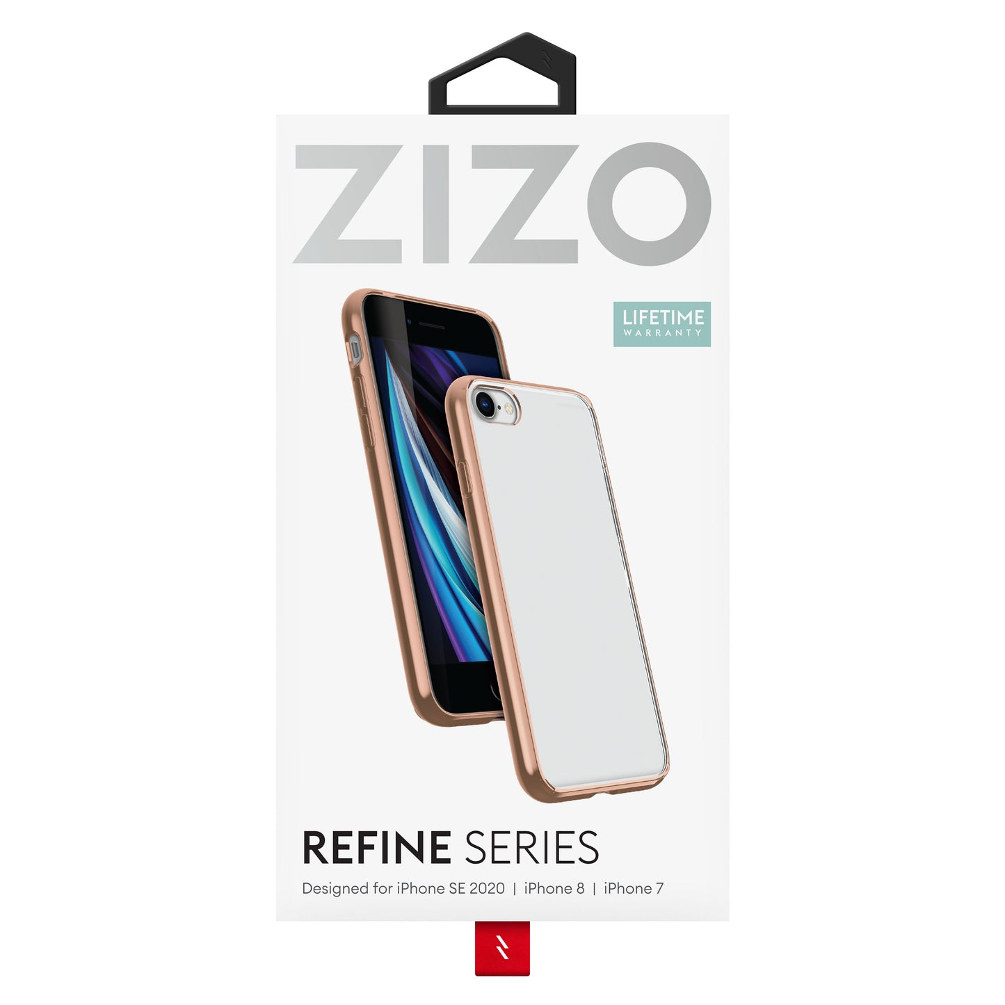 ZIZO REFINE Series Case for iPhone SE (3rd and 2nd gen)/8/7 - Gold & Clear - ZIZO Wireless