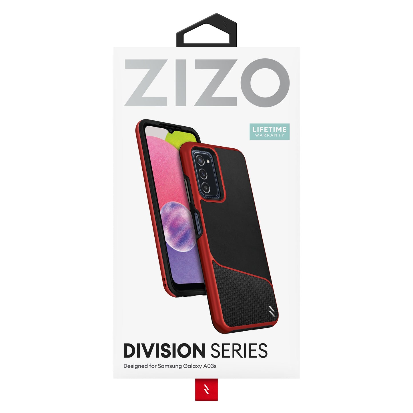 ZIZO DIVISION Series Galaxy A03s Case - Black & Red - ZIZO Wireless