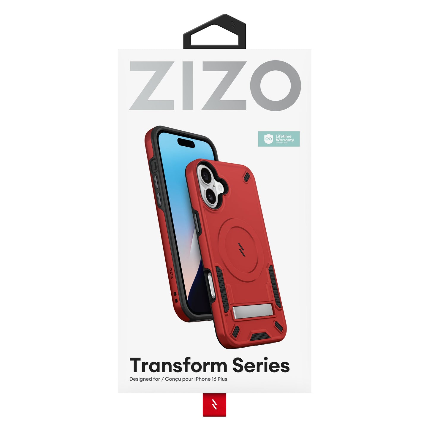 ZIZO TRANSFORM Series iPhone 16 Plus Case - Red