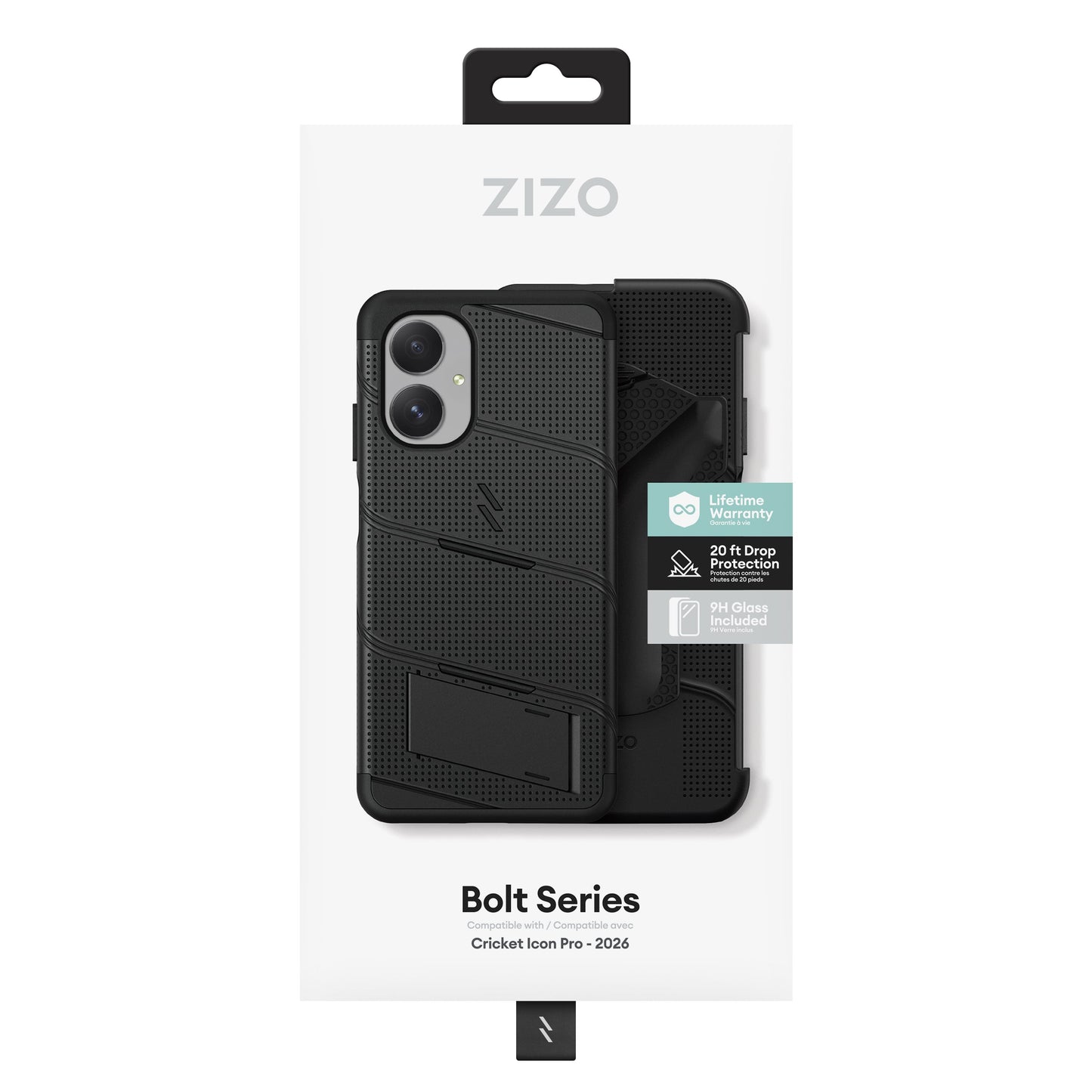 ZIZO BOLT Series Cricket Icon - 2026 Case - Black