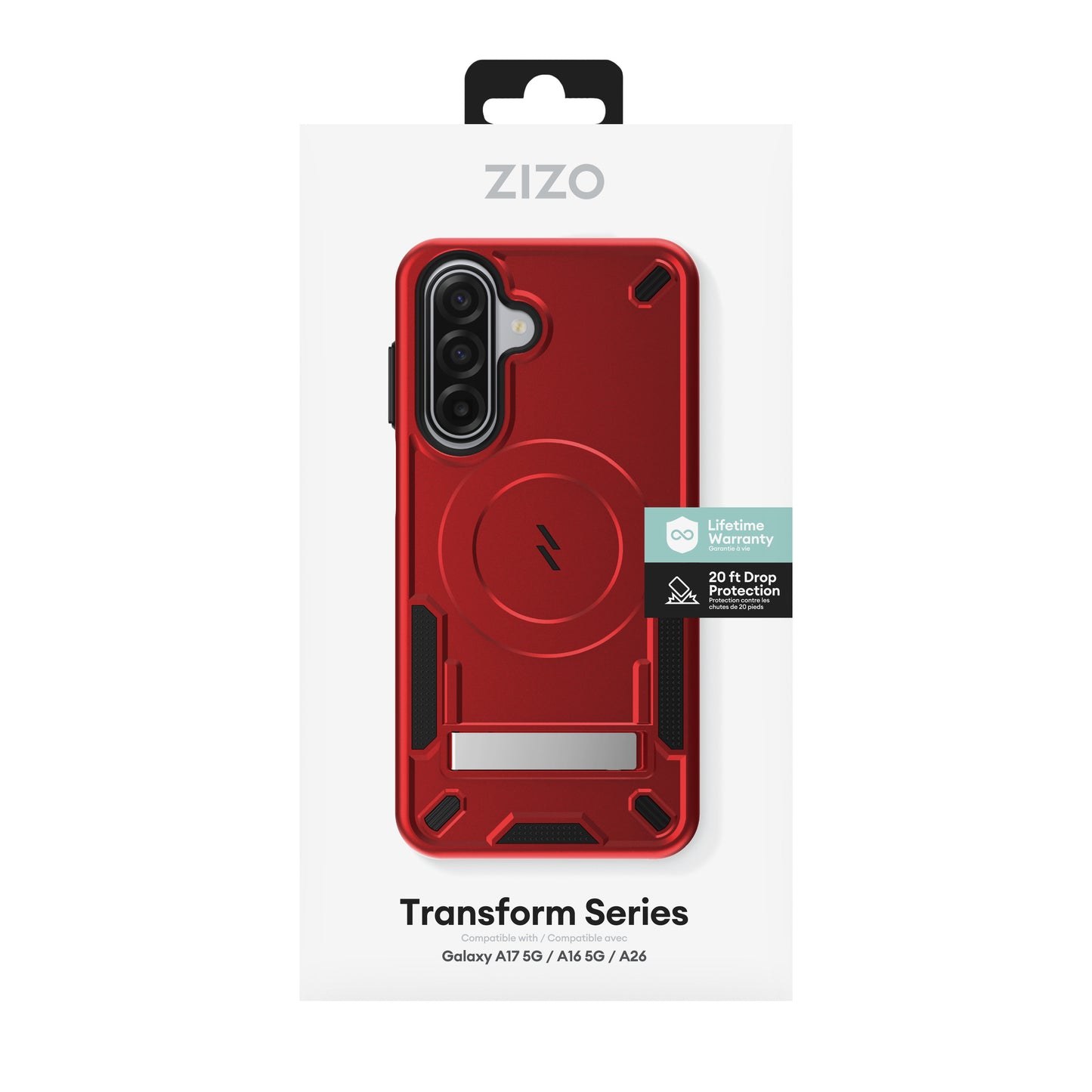 ZIZO TRANSFORM Series Galaxy A17 / A16 / A26 Case - Red