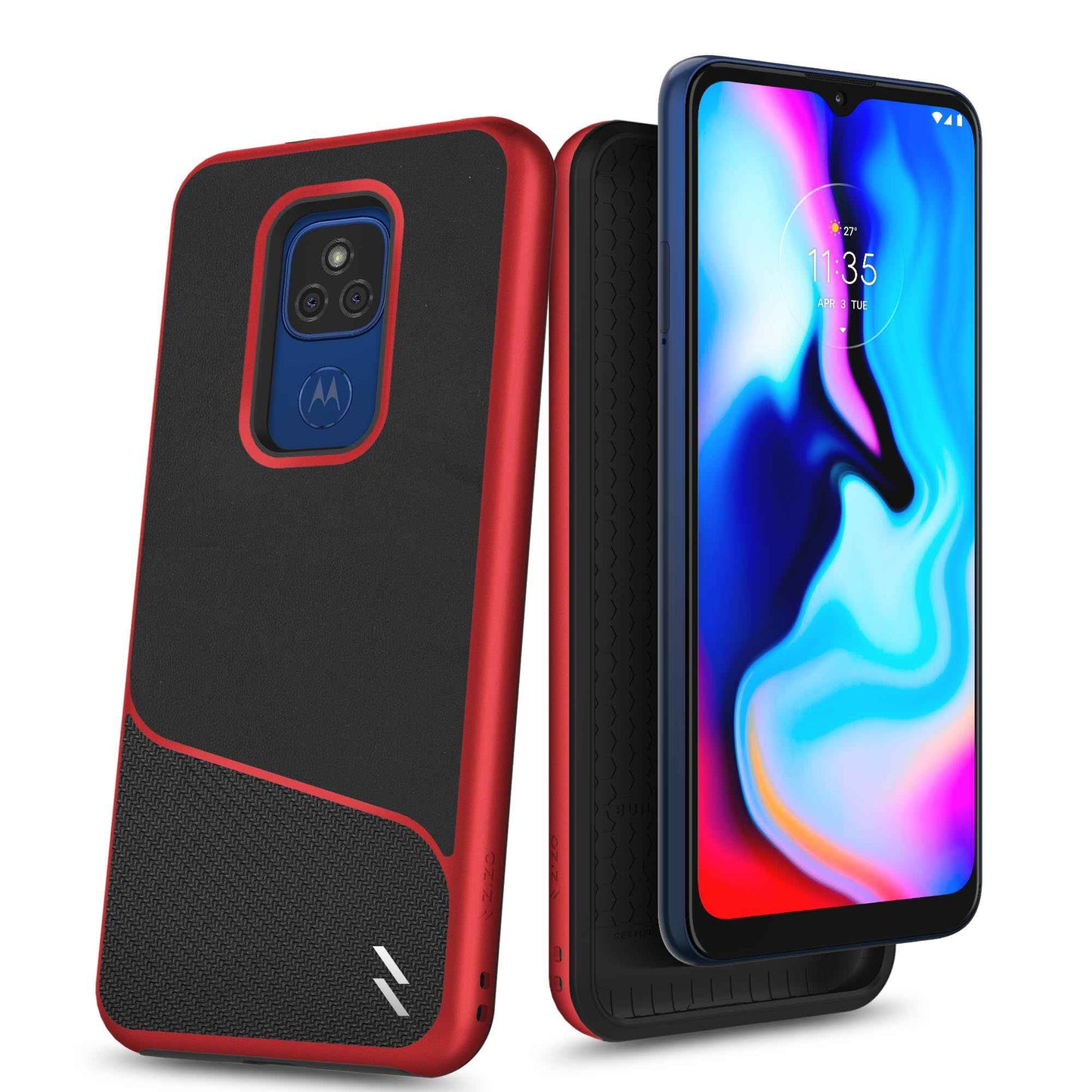 ZIZO DIVISION Series Moto G Play (2021) Case - Black & Red - ZIZO Wireless