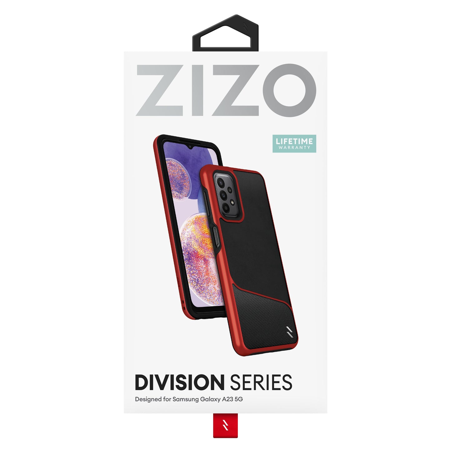 ZIZO DIVISION Series Galaxy A23 5G Case - Black & Red - ZIZO Wireless