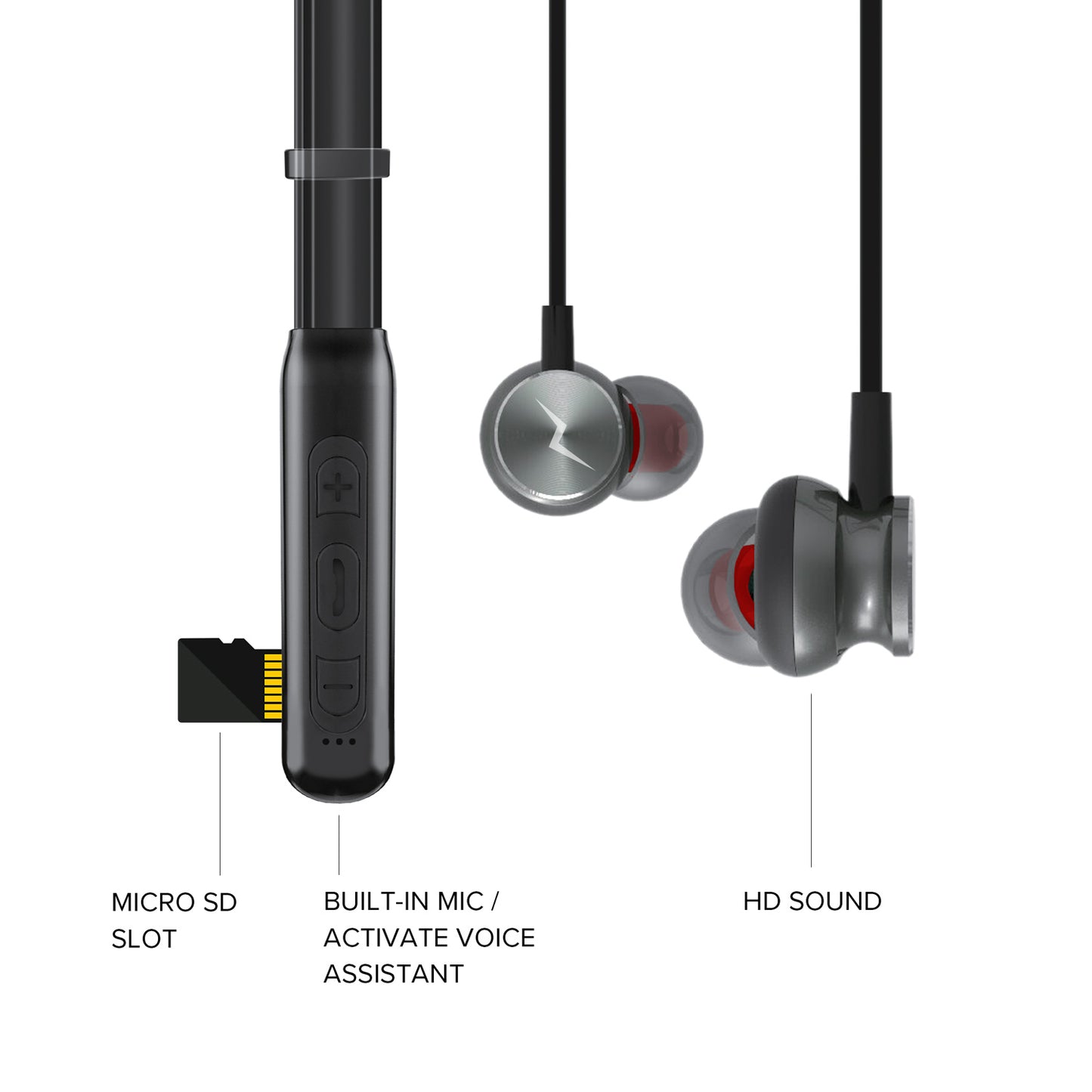 For any Phone Model with Bluetooth Capability - ZIZO ZKER S2 Bluetooth Neckband Wireless Headset