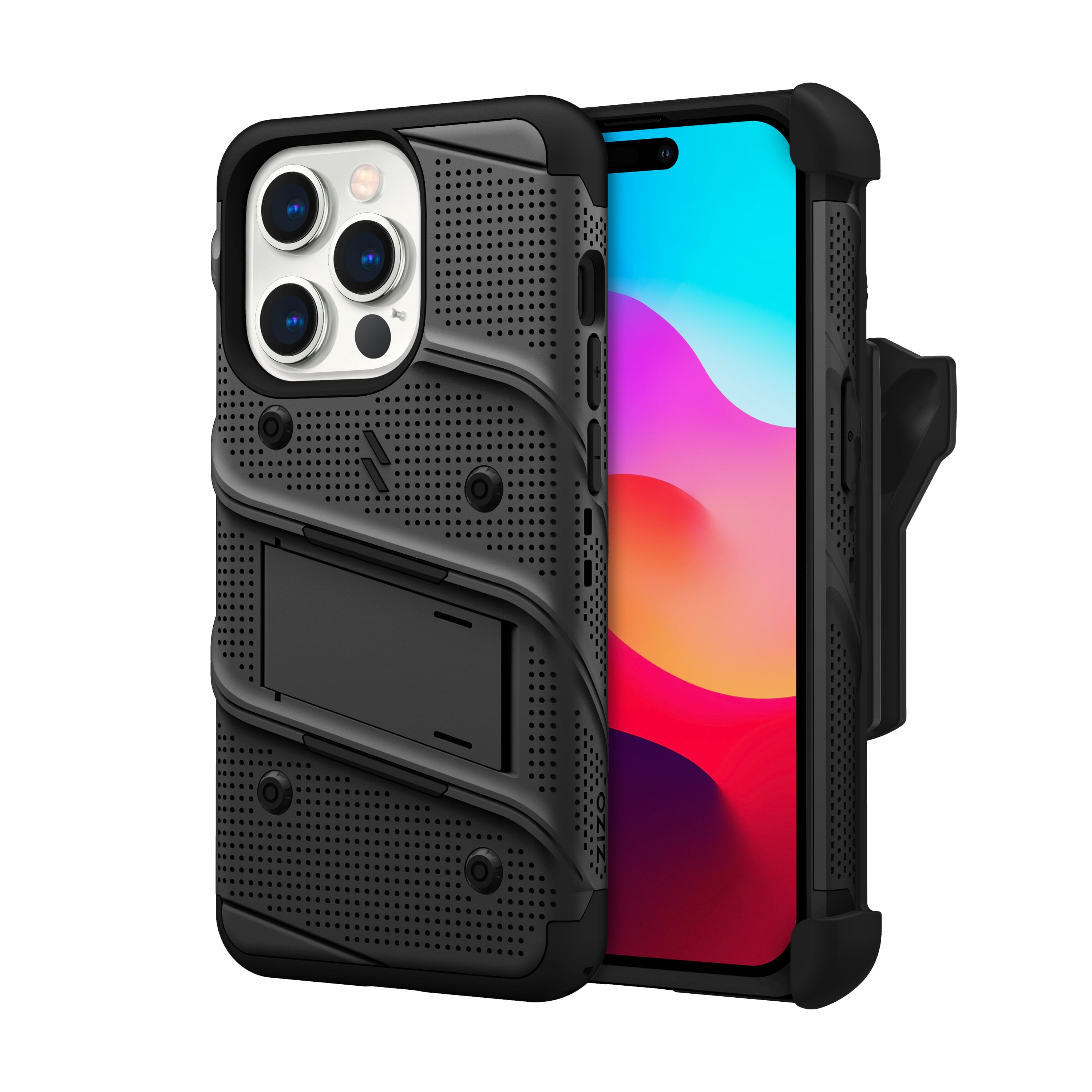 Cover Bi-materiale per iPhone 14 Pro, Rigida con Anello di Supporto - Rossa - Italiano Cover Bi-materiale per iPhone 14 Pro, Rigida con Anello di Supporto - Rossa - Italiano