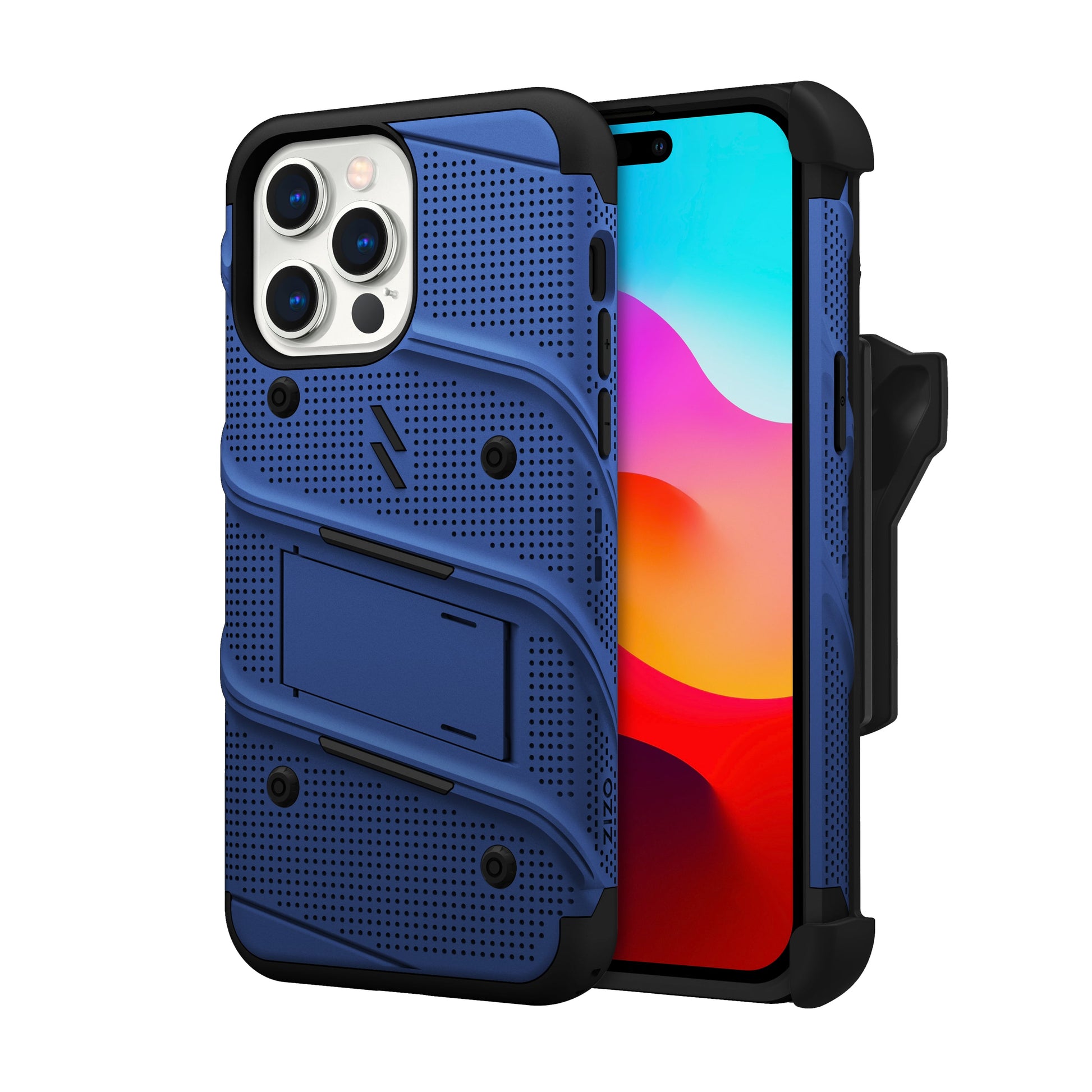 ZIZO BOLT Bundle iPhone 15 Pro Max Case Blue – ZIZO Wireless
