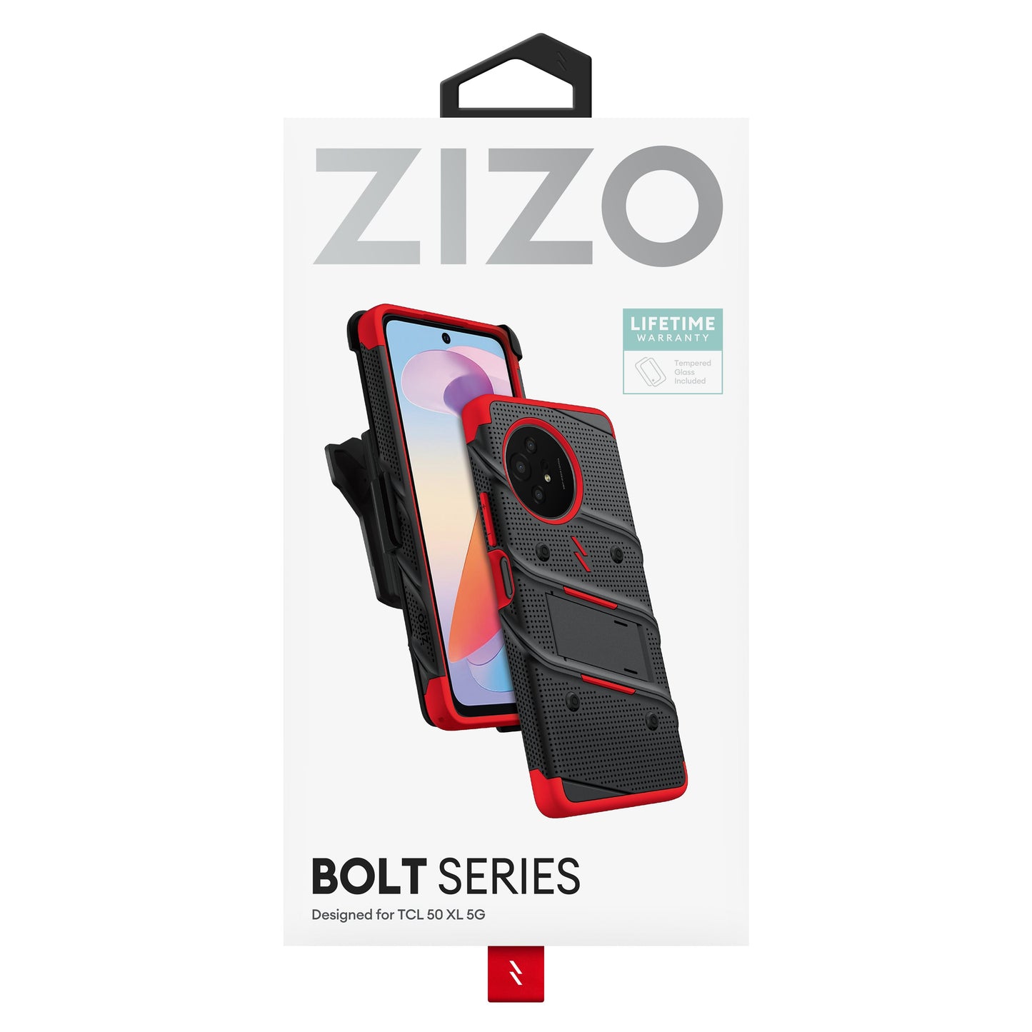 ZIZO BOLT Bundle TCL 50 XL 5G Case with Tempered Glass