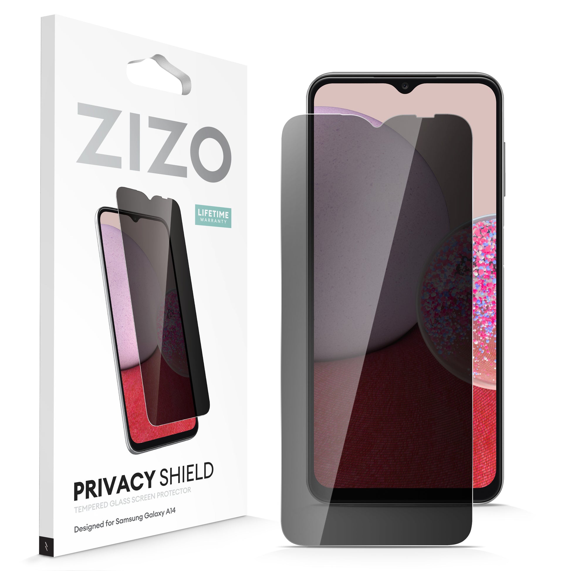 ZIZO PRIVACY Tempered Glass Screen Protector for Galaxy A14 5G - Privacy - ZIZO Wireless