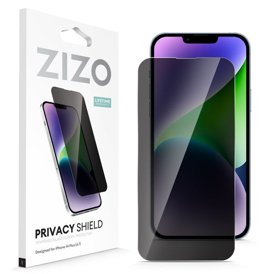 ZIZO PRIVACY Tempered Glass Screen Protector for iPhone 14 Plus, iPhone 13 Pro Max - Privacy - ZIZO Wireless