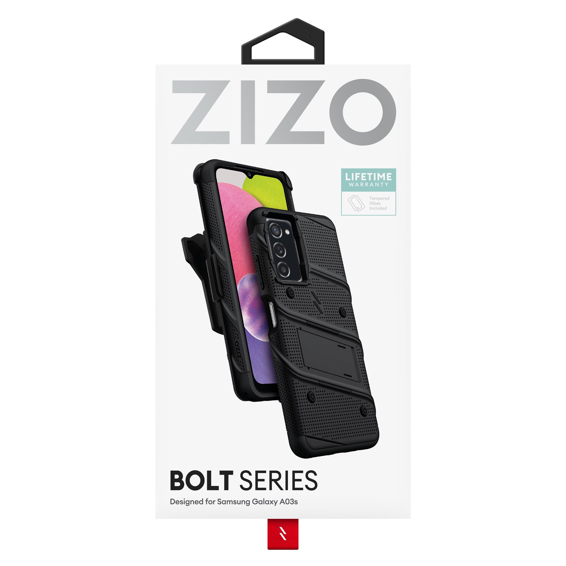 ZIZO BOLT Bundle Galaxy A03s Case with Tempered Glass - ZIZO Wireless