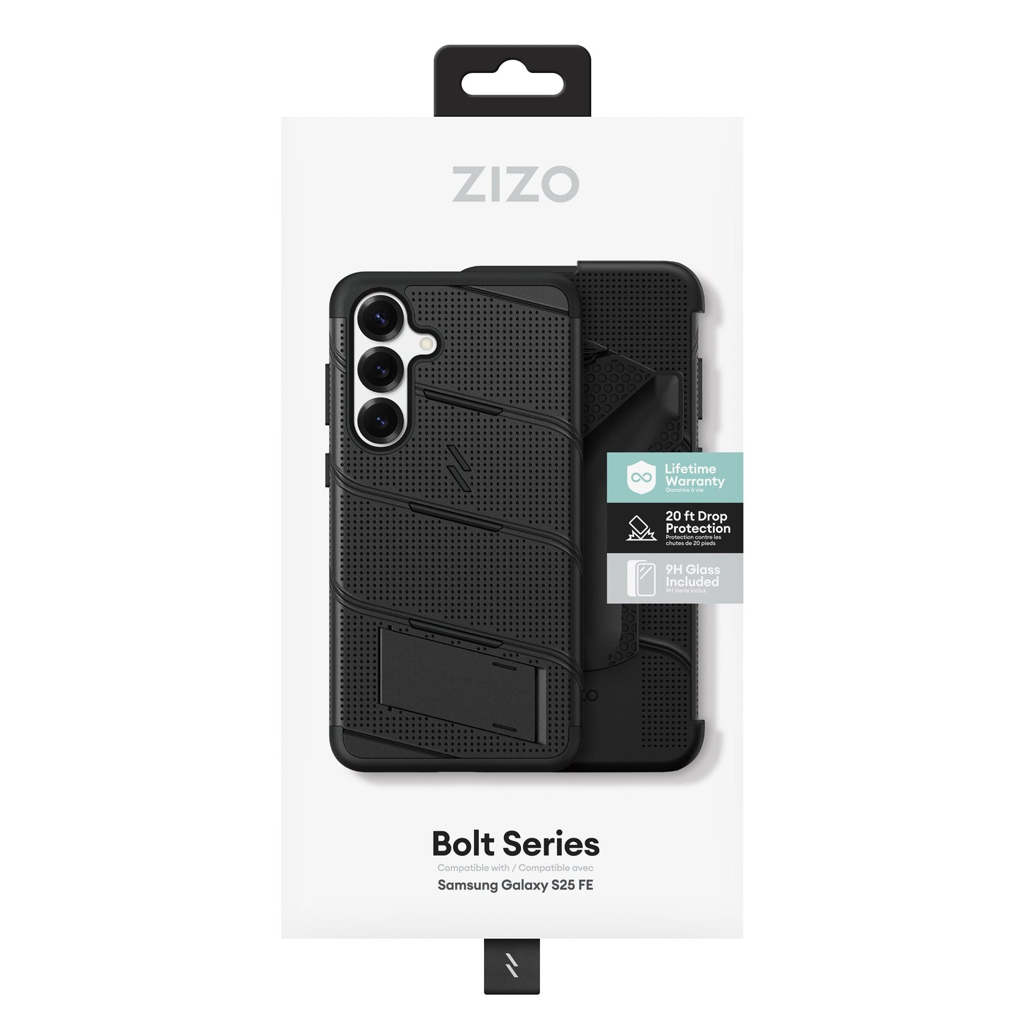 ZIZO BOLT Series Galaxy S25 FE Case - Black - ZIZO Wireless